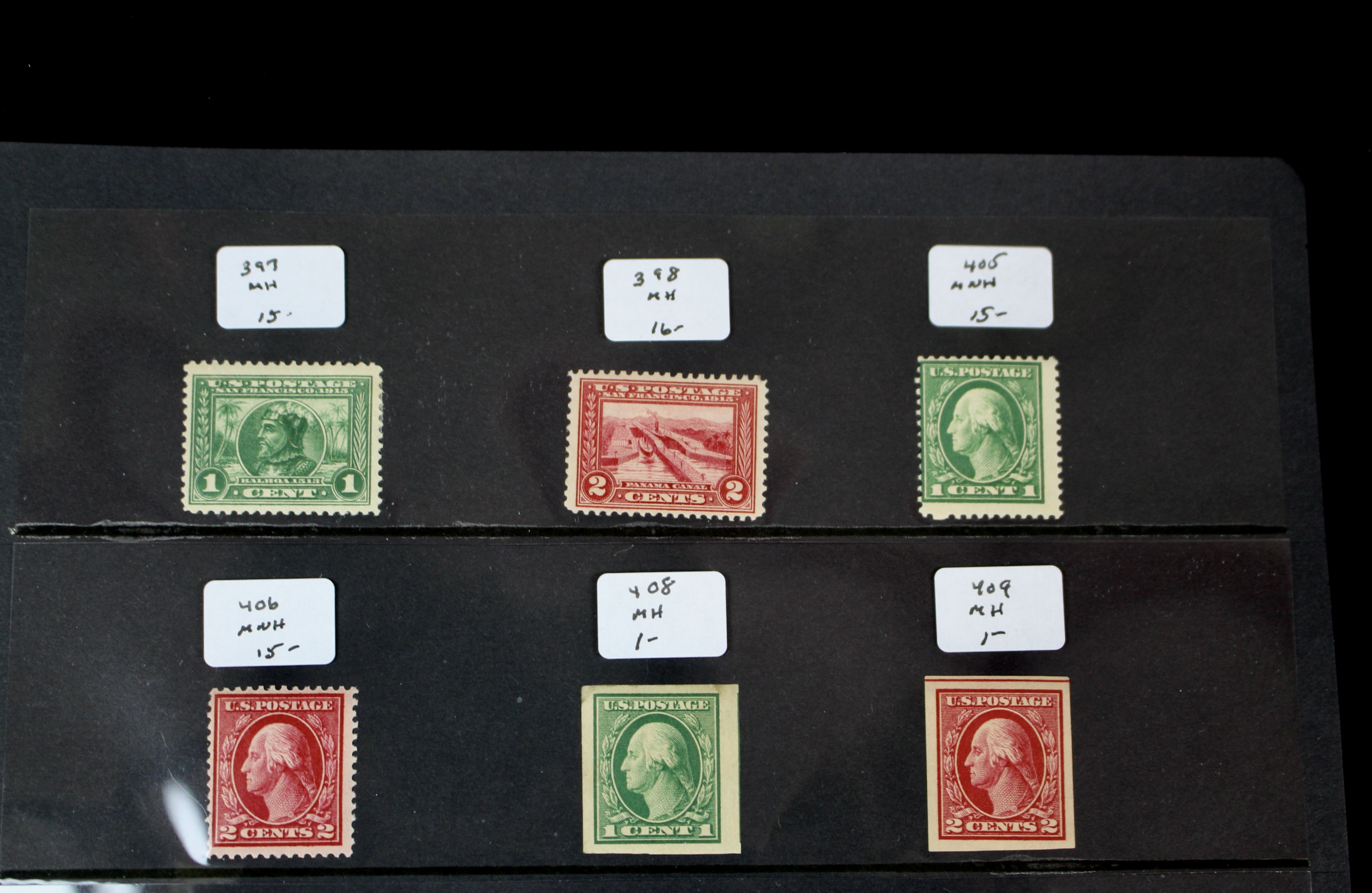 Fourteen Different Early U.S. Stamps Ranging from Scott #s 397-419