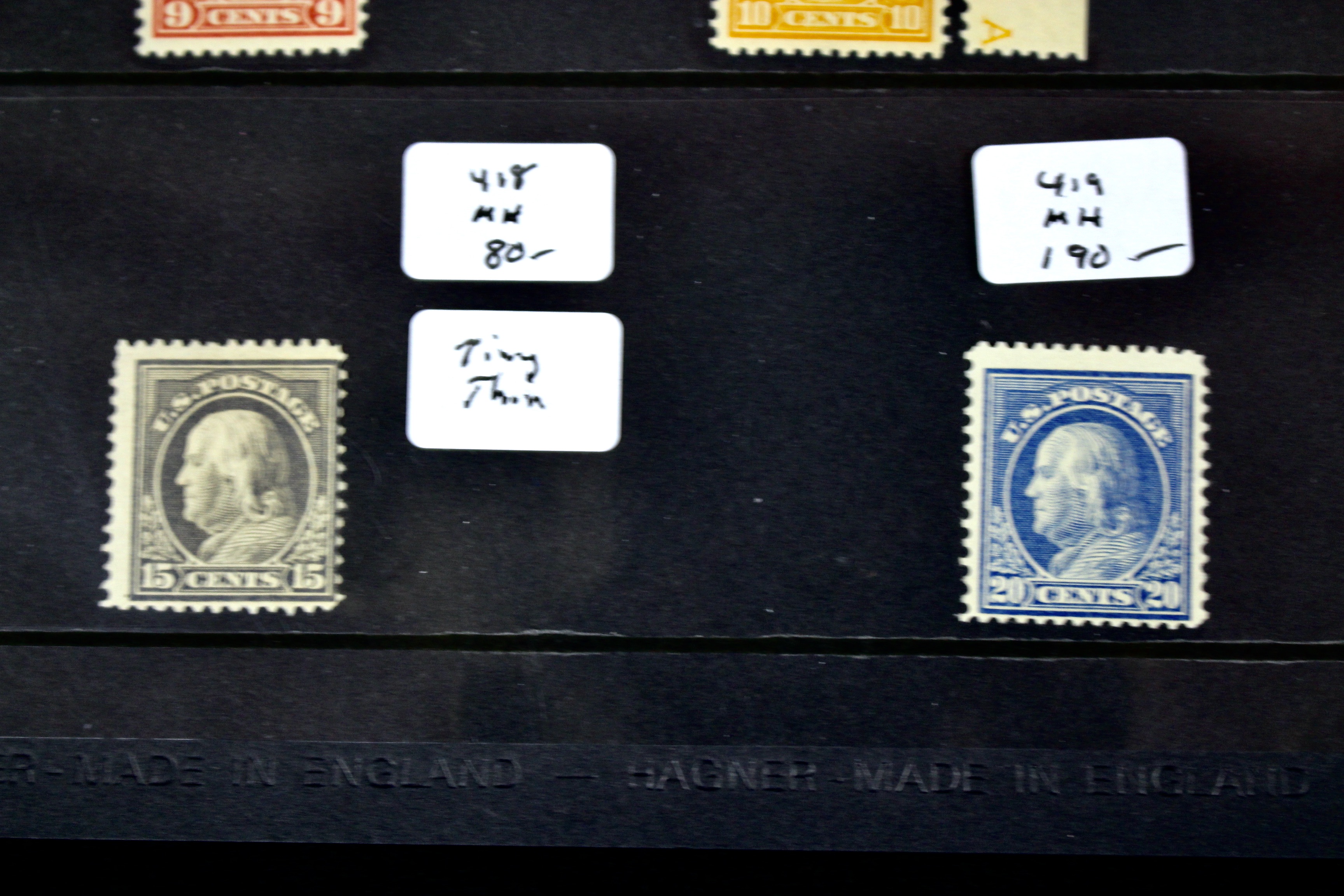 Fourteen Different Early U.S. Stamps Ranging from Scott #s 397-419