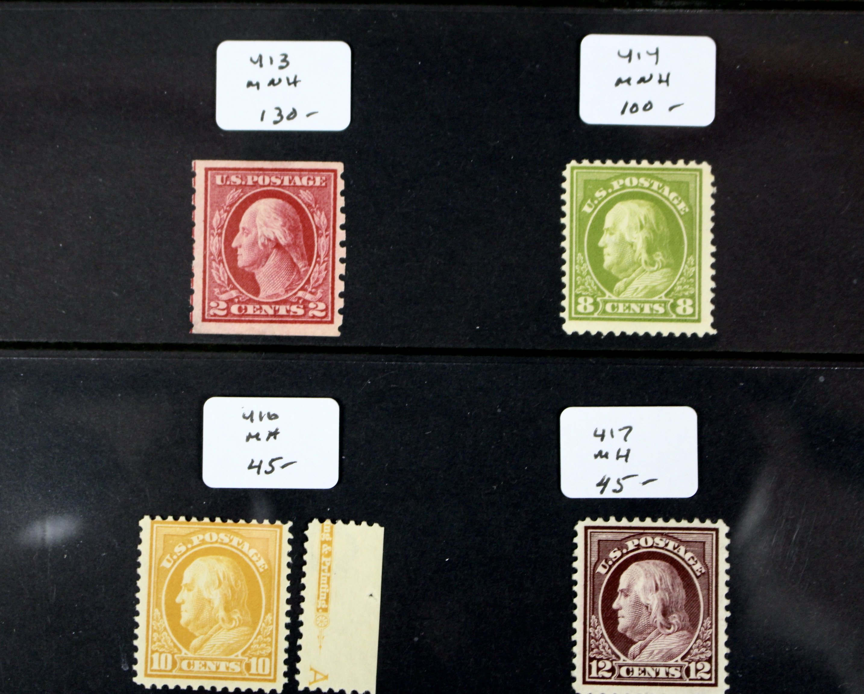 Fourteen Different Early U.S. Stamps Ranging from Scott #s 397-419