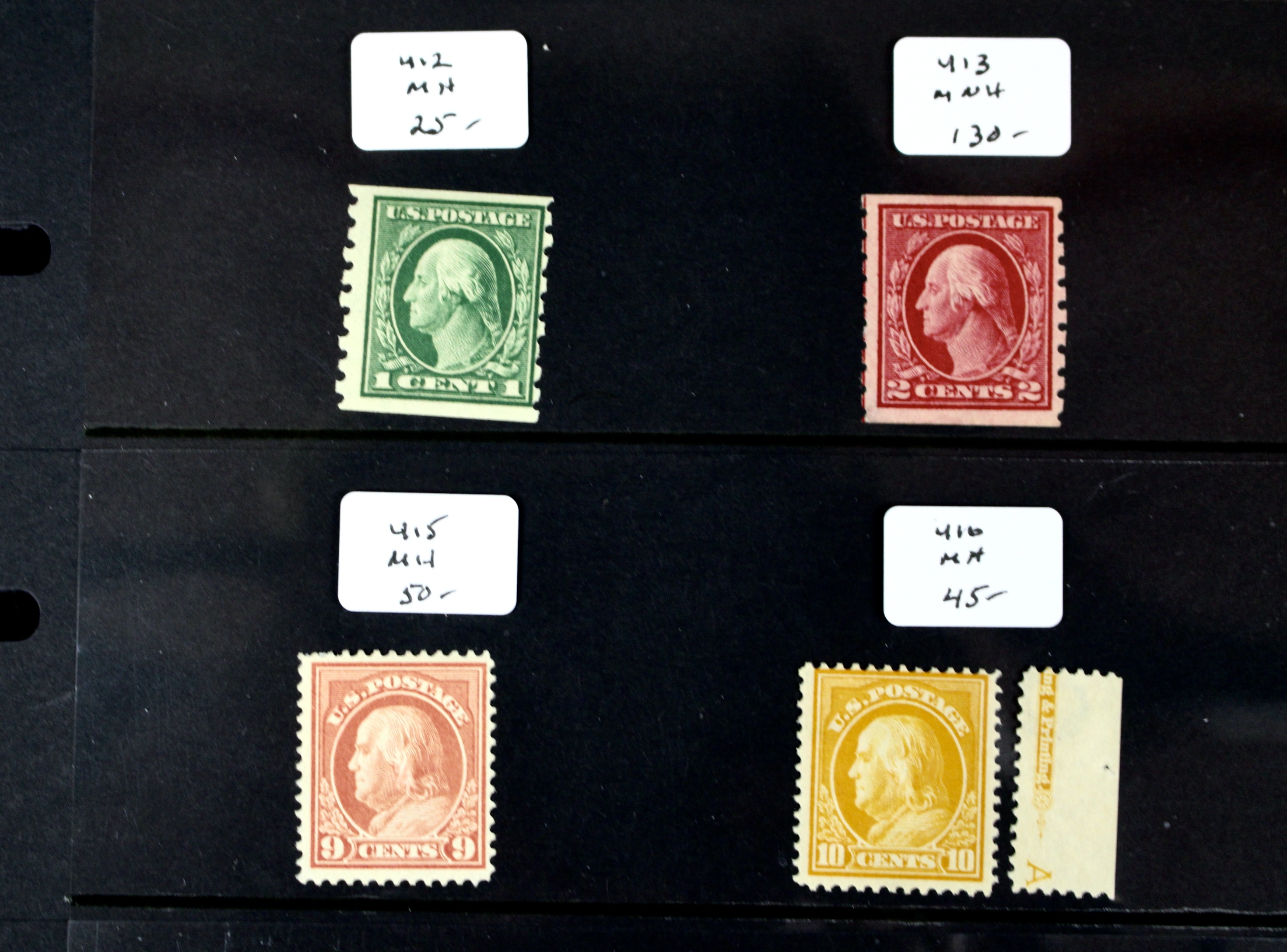 Fourteen Different Early U.S. Stamps Ranging from Scott #s 397-419
