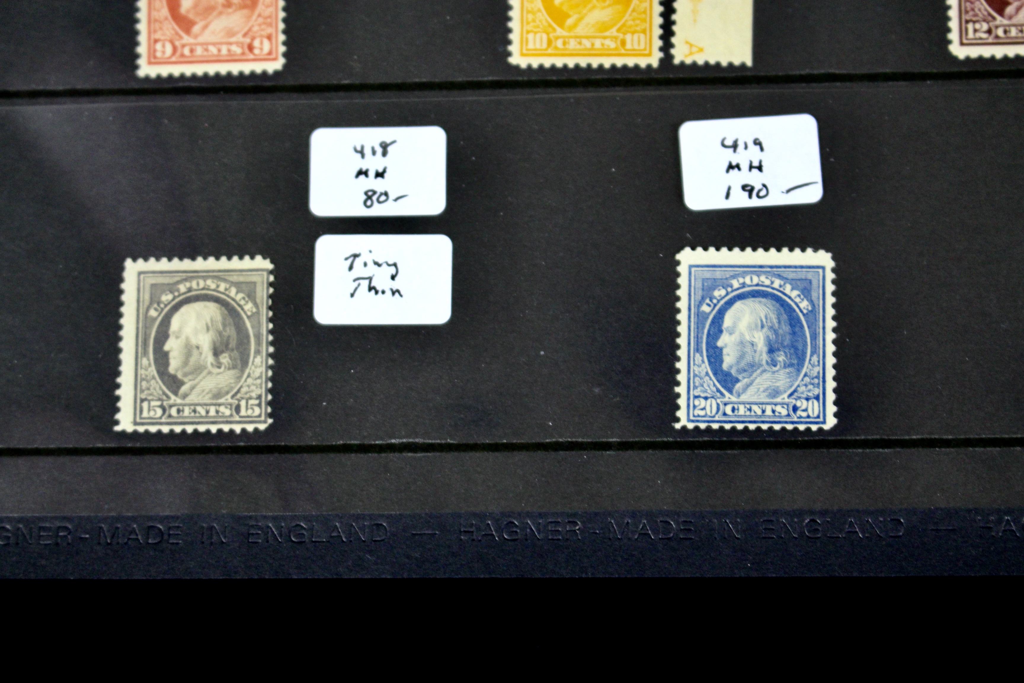 Fourteen Different Early U.S. Stamps Ranging from Scott #s 397-419