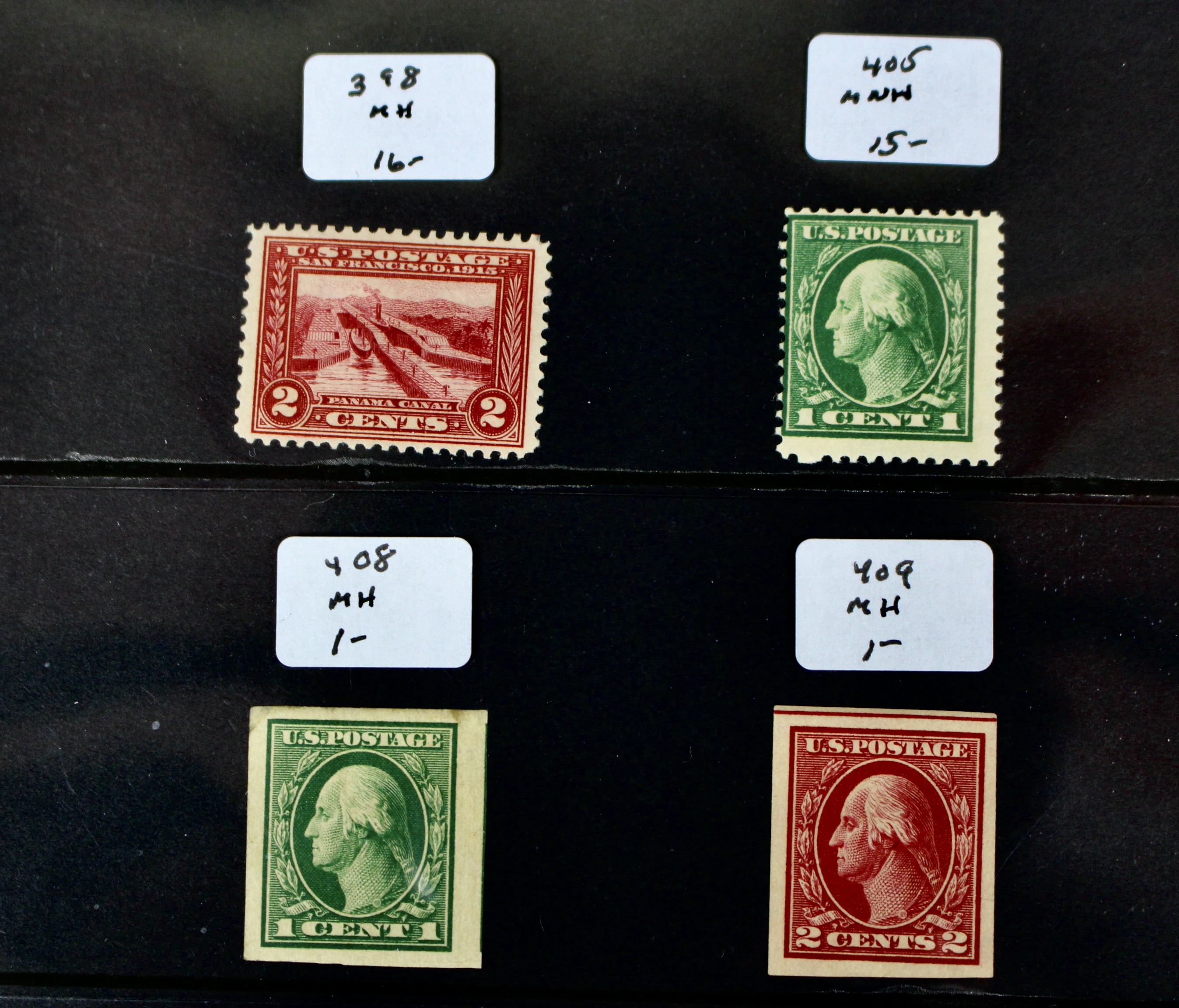 Fourteen Different Early U.S. Stamps Ranging from Scott #s 397-419