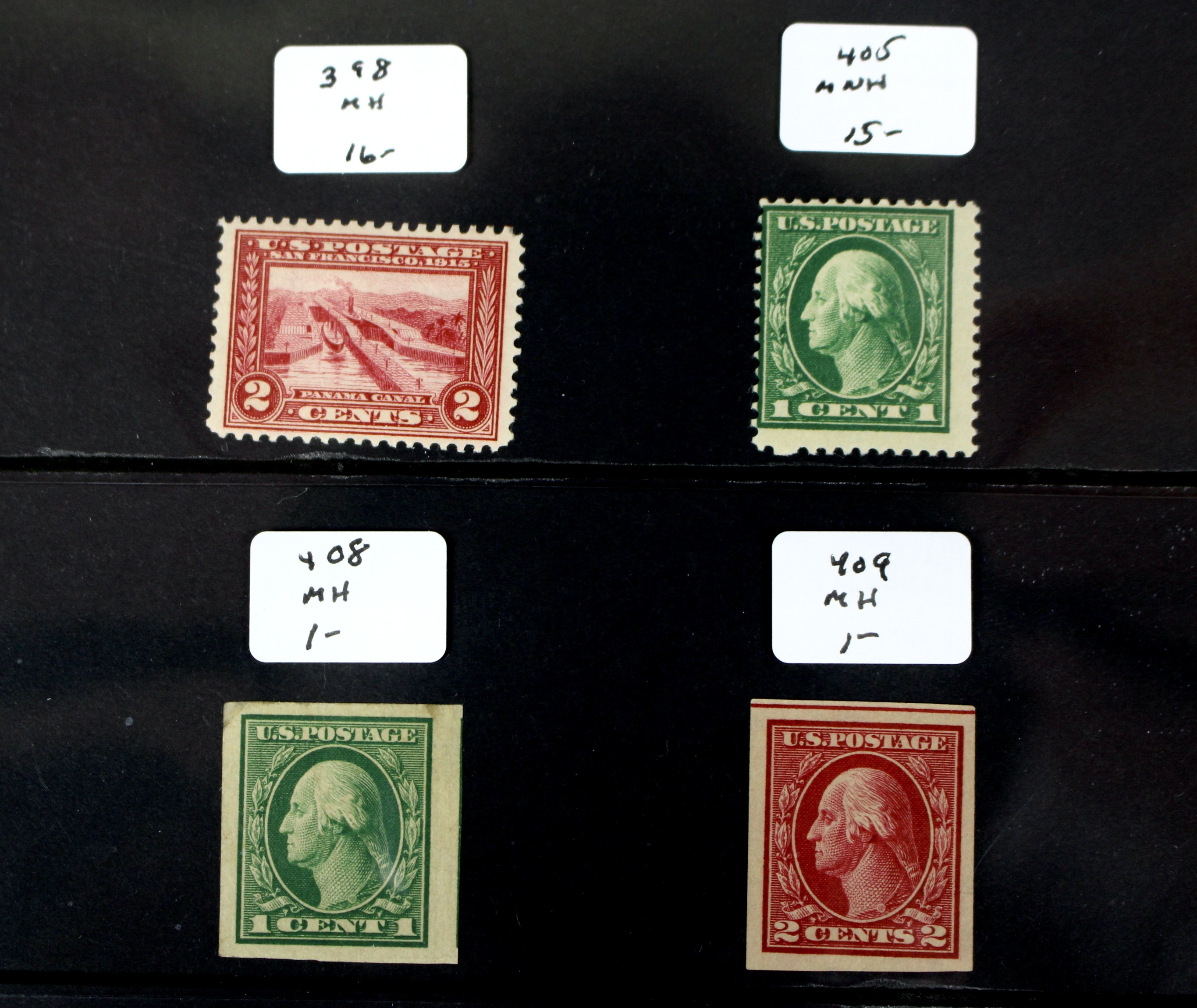 Fourteen Different Early U.S. Stamps Ranging from Scott #s 397-419