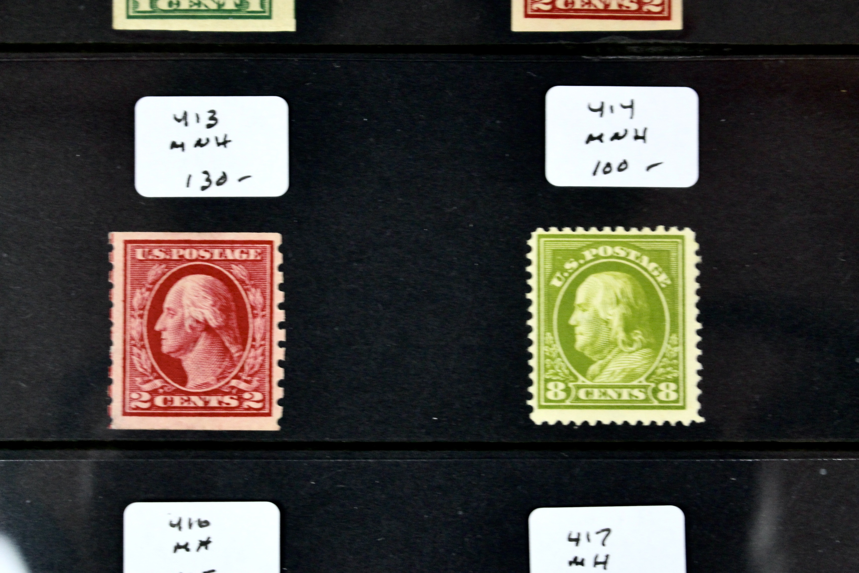 Fourteen Different Early U.S. Stamps Ranging from Scott #s 397-419