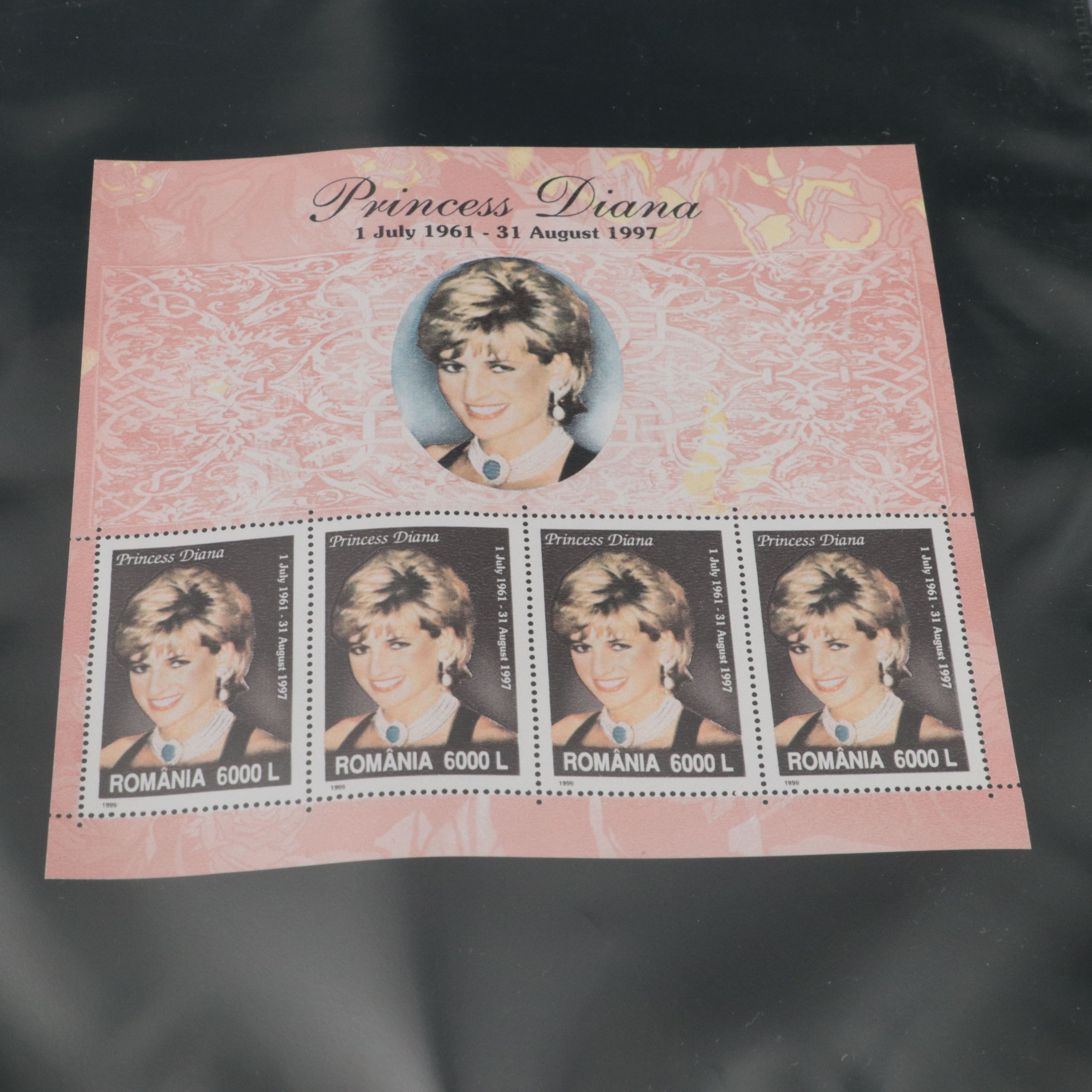 Large Collection of World Postage Stamps, Including Princess Diana