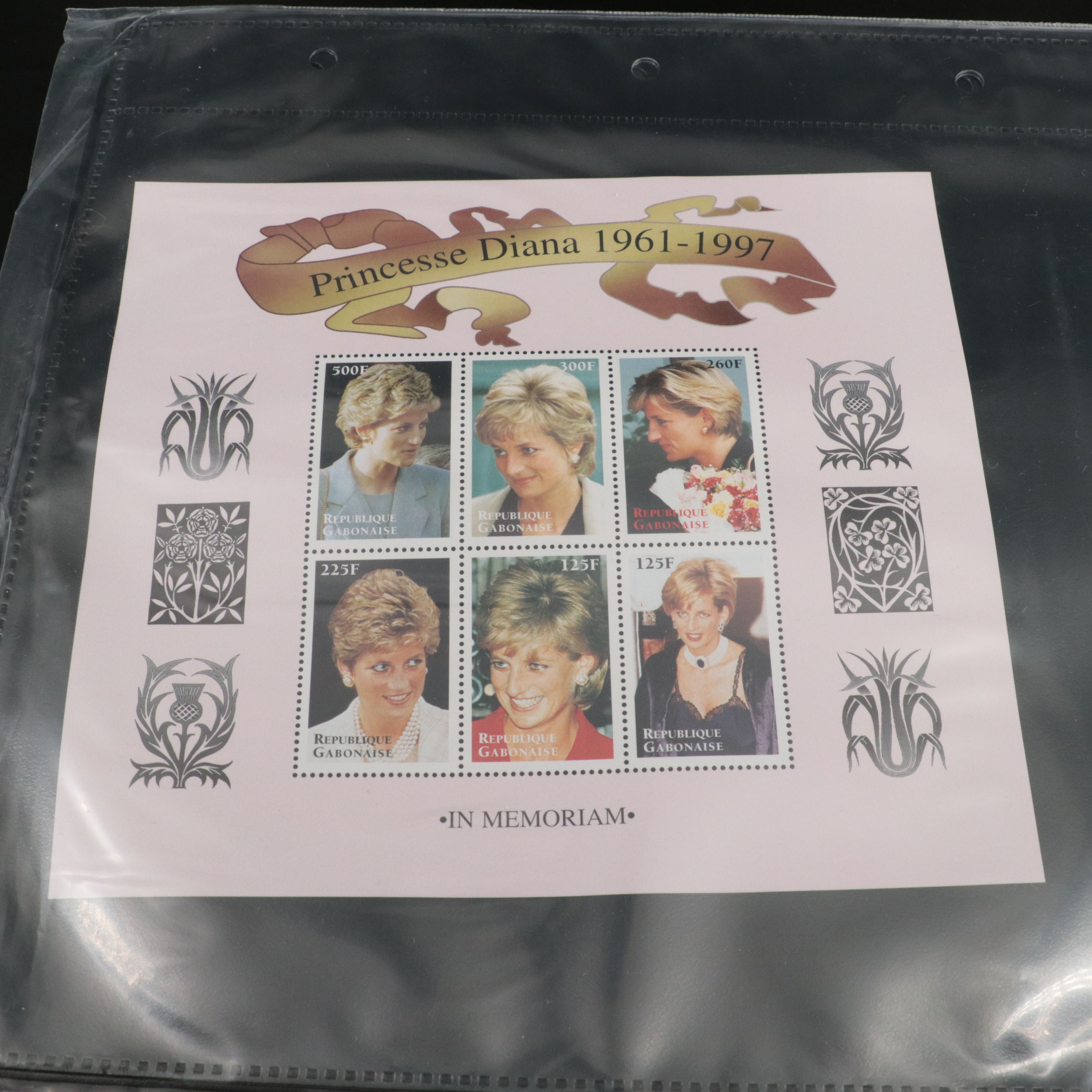 Large Collection of World Postage Stamps, Including Princess Diana