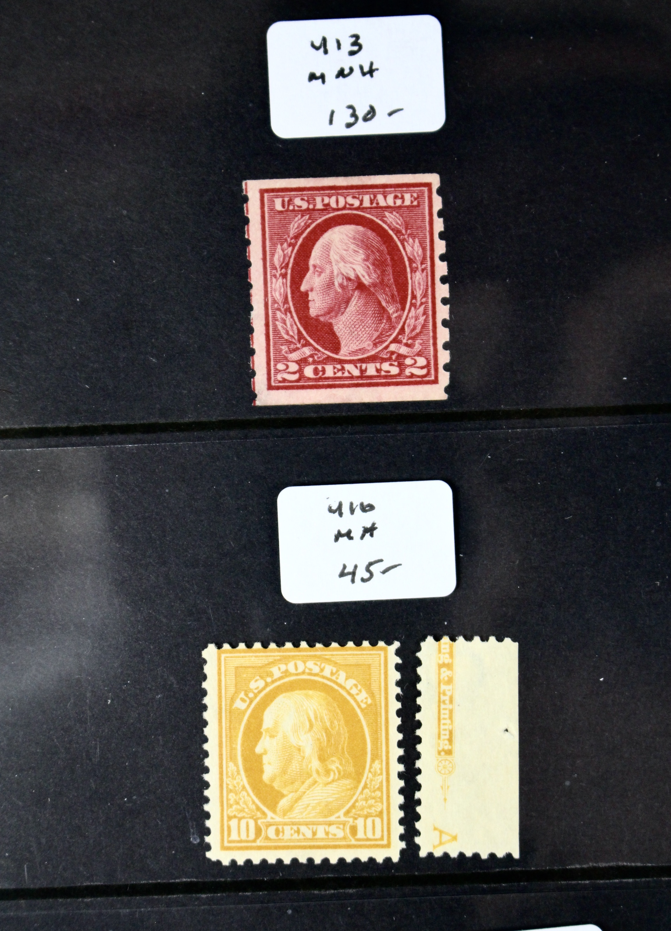 Fourteen Different Early U.S. Stamps Ranging from Scott #s 397-419