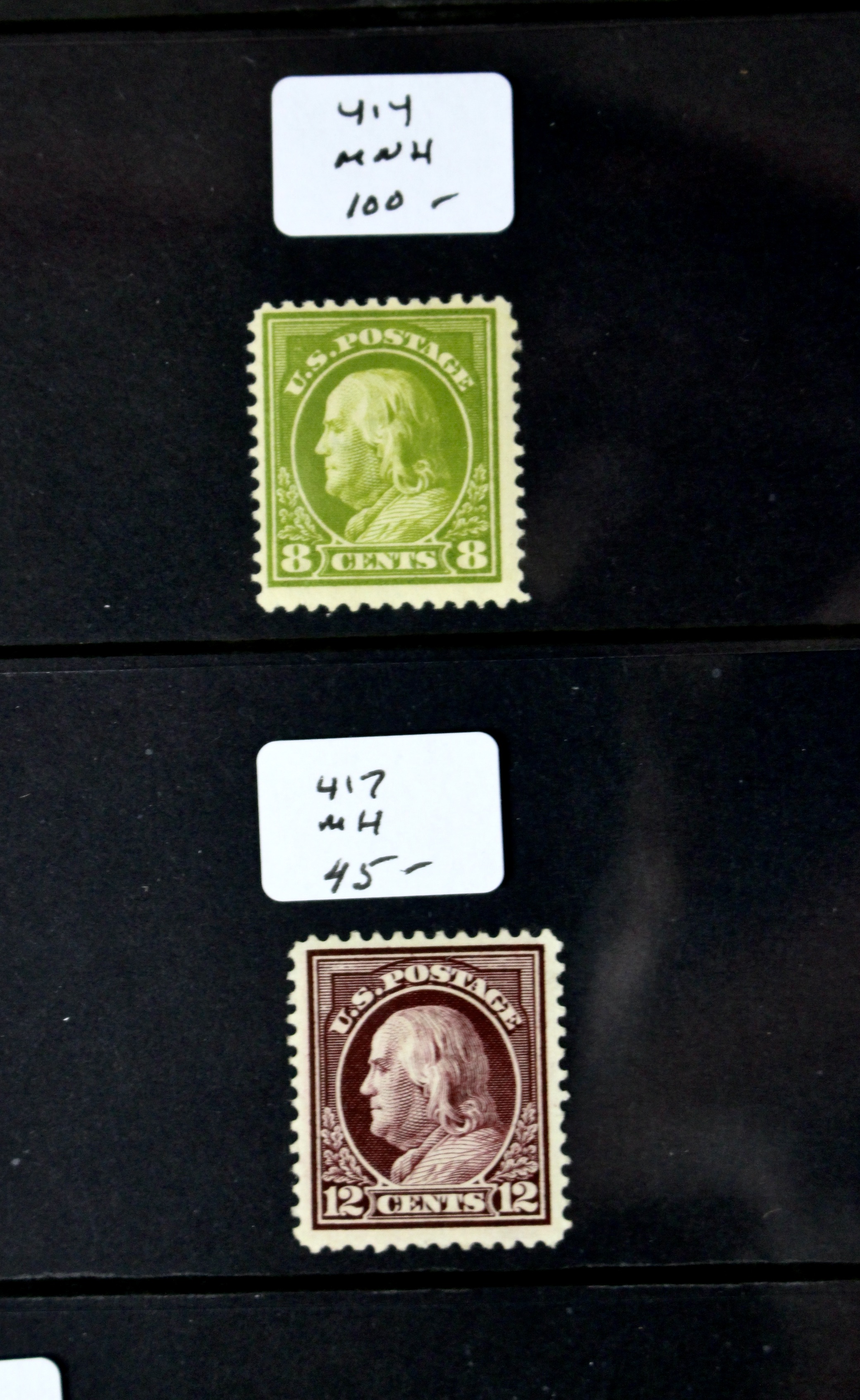 Fourteen Different Early U.S. Stamps Ranging from Scott #s 397-419