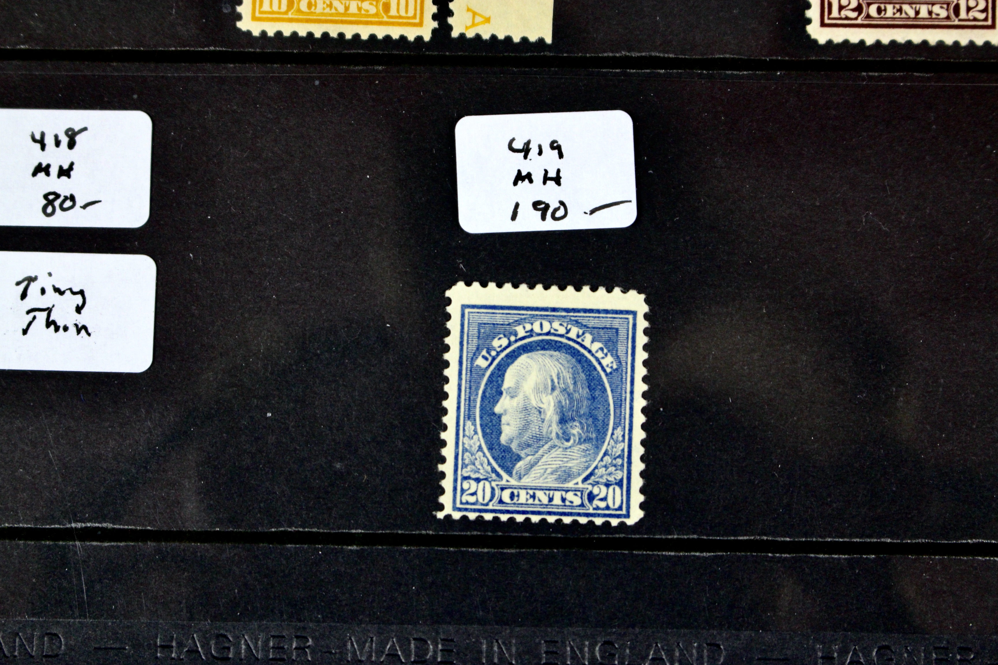 Fourteen Different Early U.S. Stamps Ranging from Scott #s 397-419