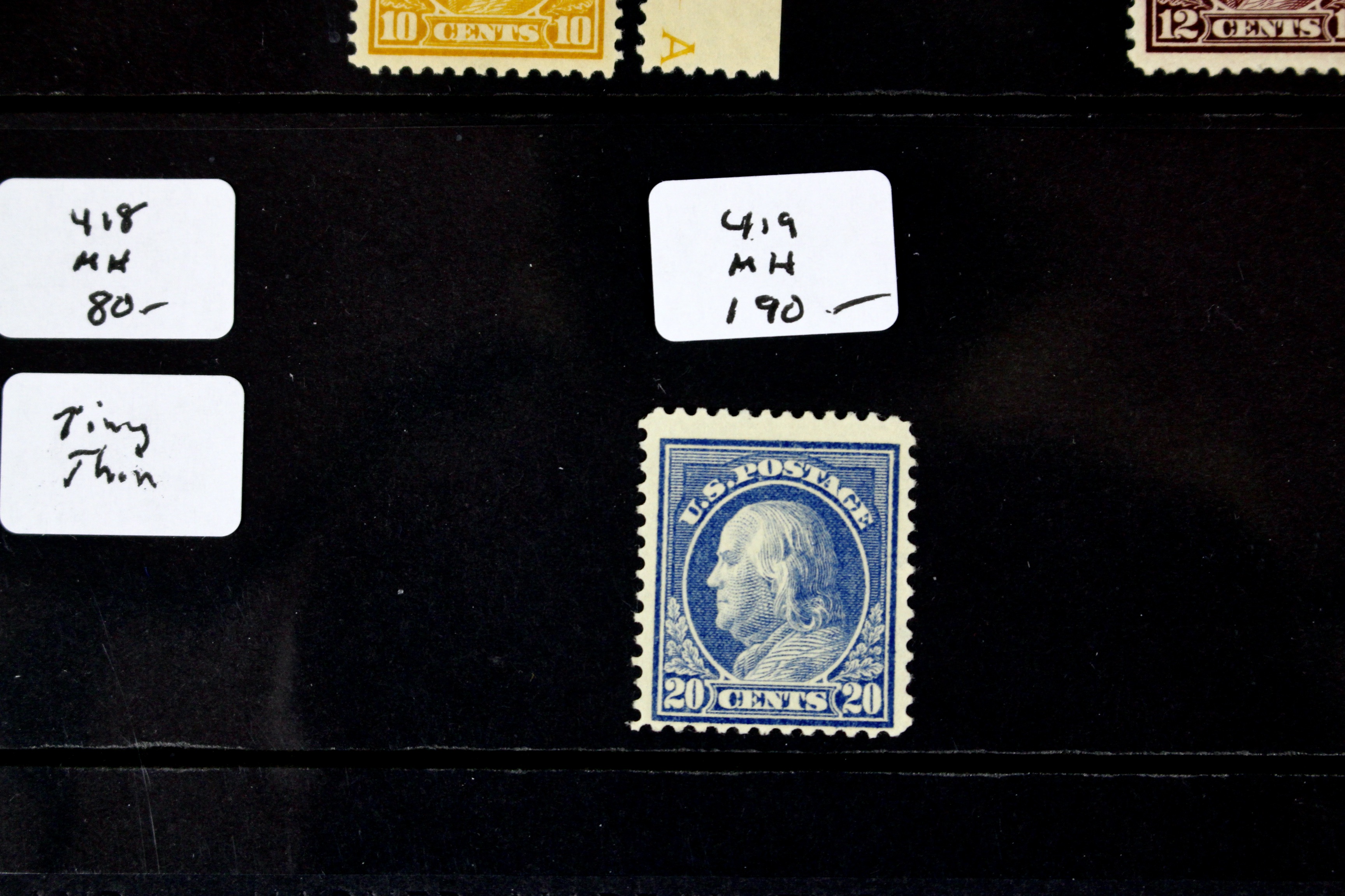 Fourteen Different Early U.S. Stamps Ranging from Scott #s 397-419