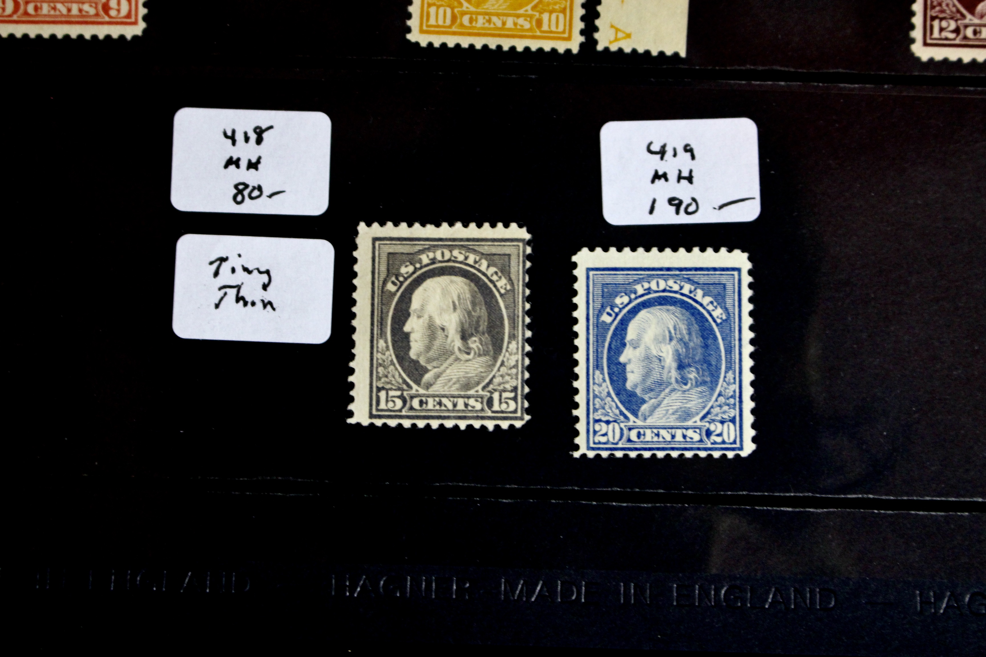 Fourteen Different Early U.S. Stamps Ranging from Scott #s 397-419