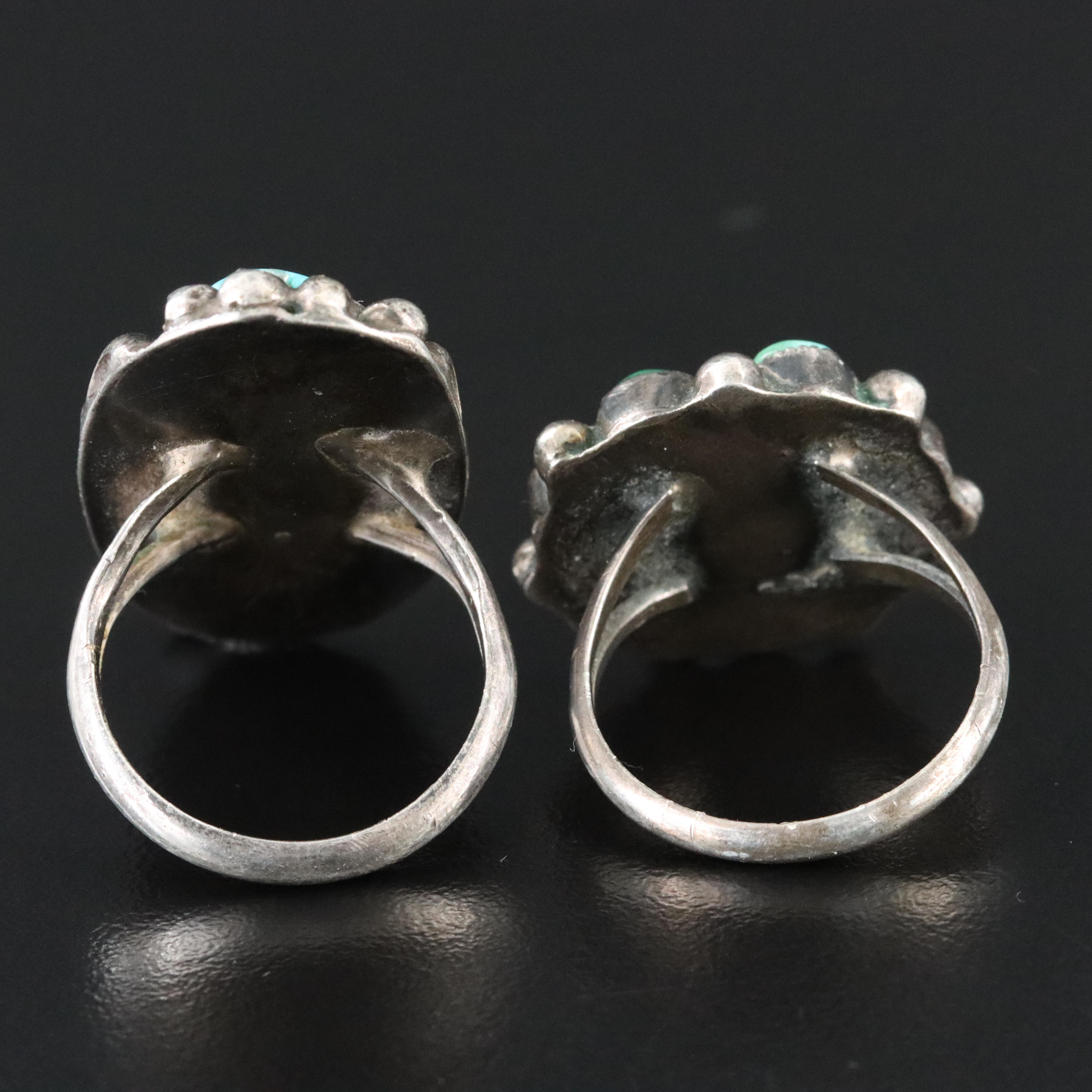 Southwestern Sterling Turquoise Rings