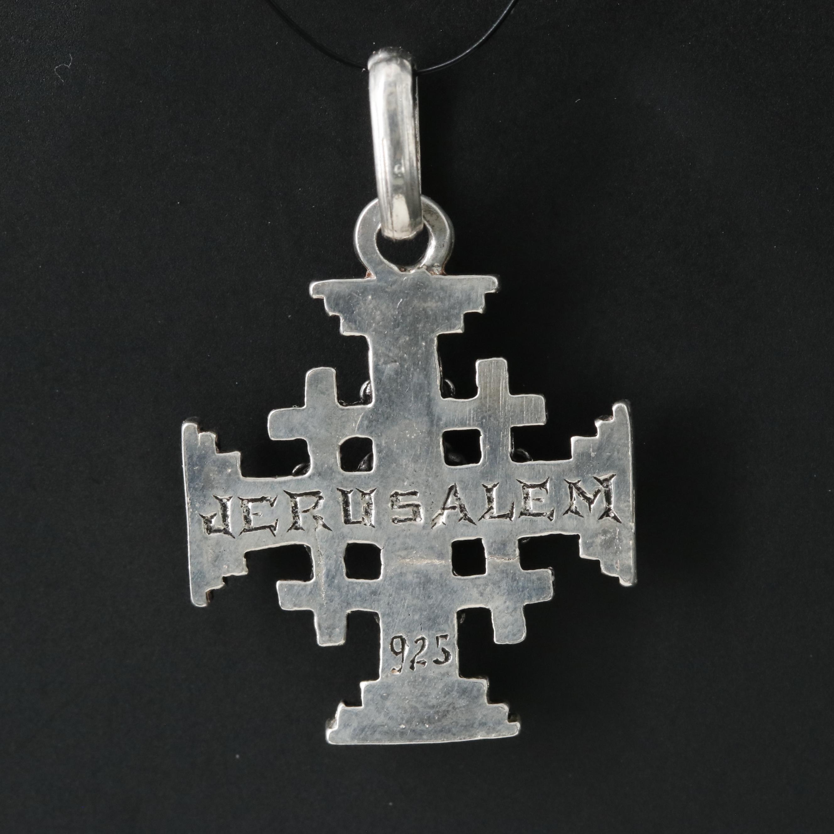 Sterling Jerusalem Cross Pendant