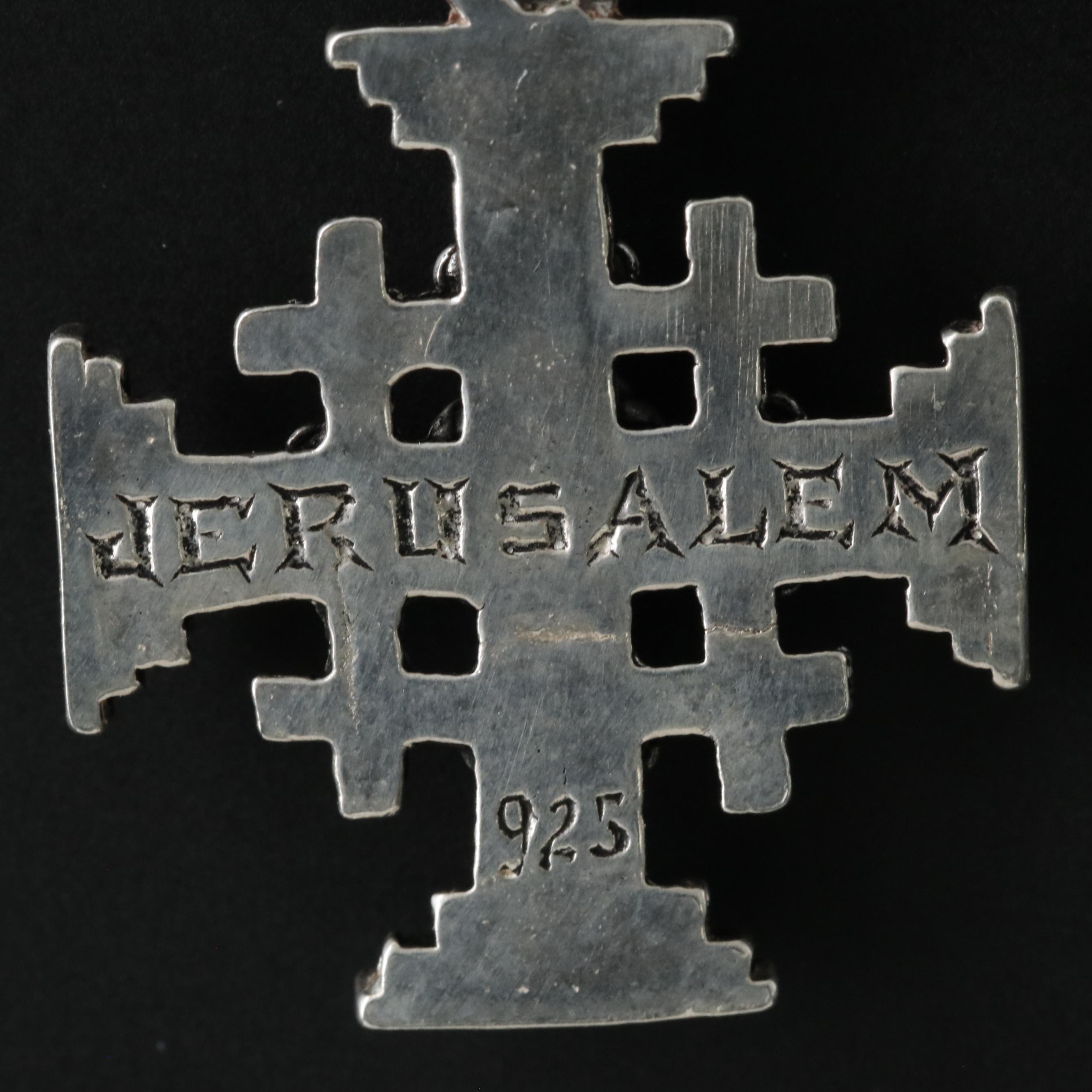 Sterling Jerusalem Cross Pendant