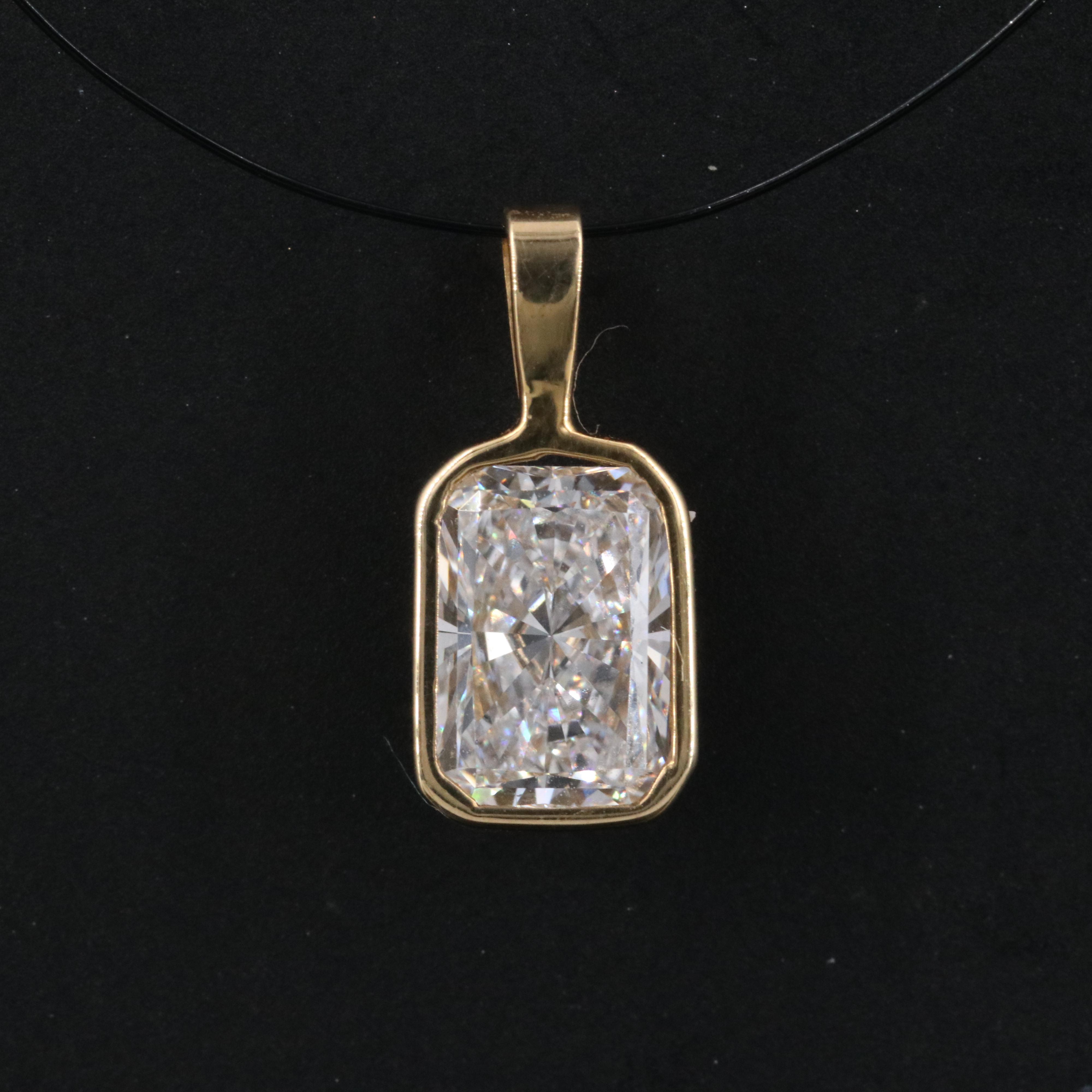 14K 1.12 CT Lab Grown Diamond Solitaire Pendant