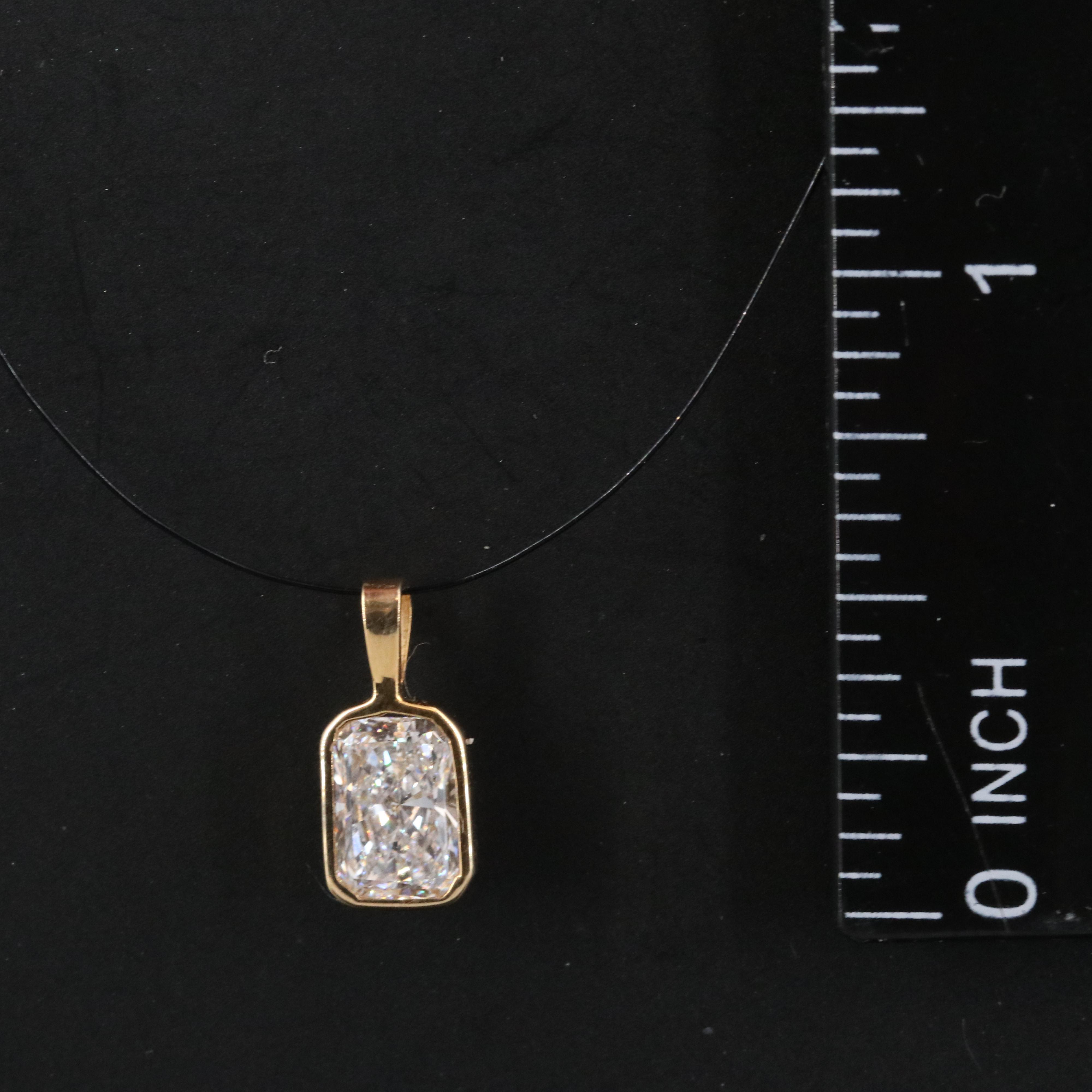 14K 1.12 CT Lab Grown Diamond Solitaire Pendant