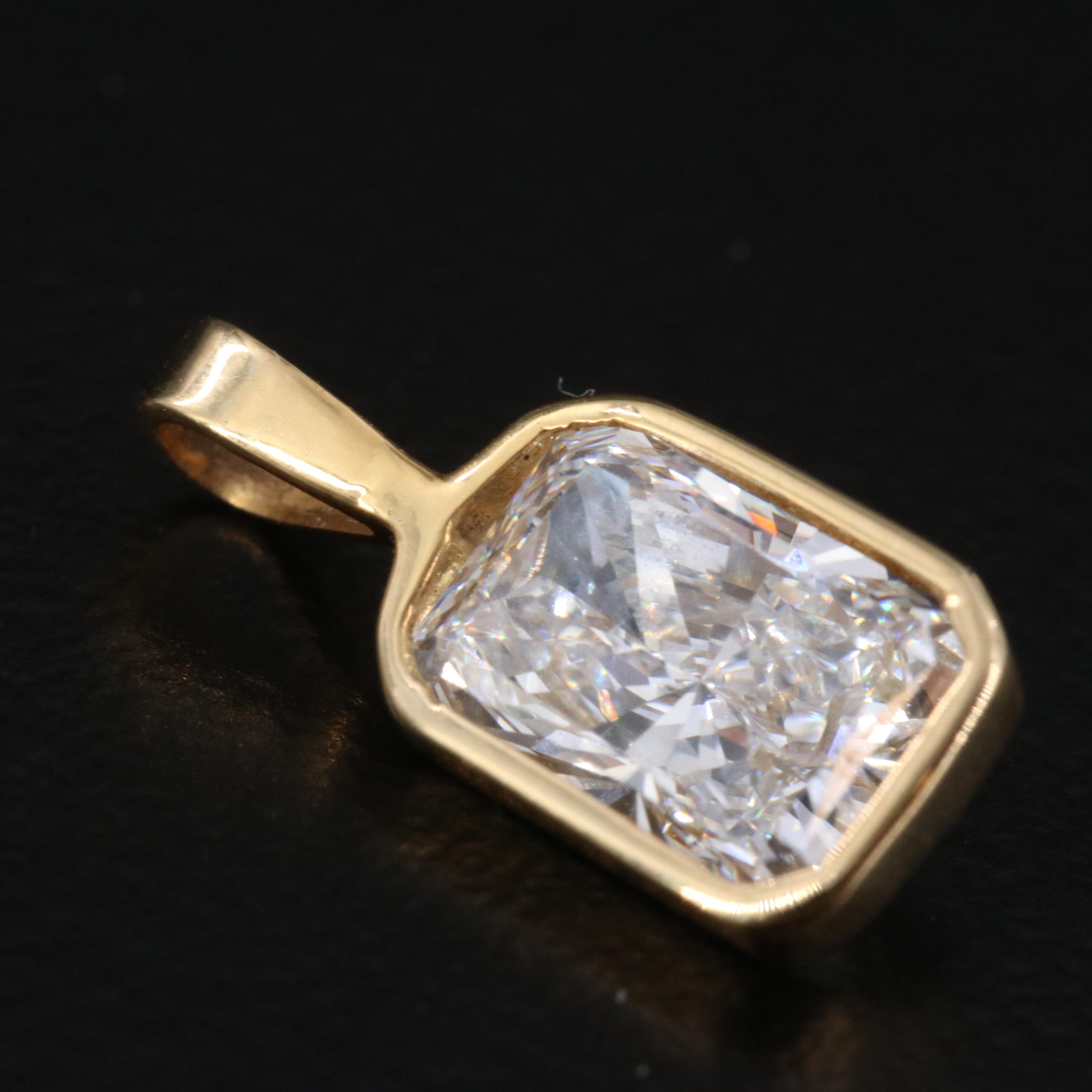 14K 1.12 CT Lab Grown Diamond Solitaire Pendant