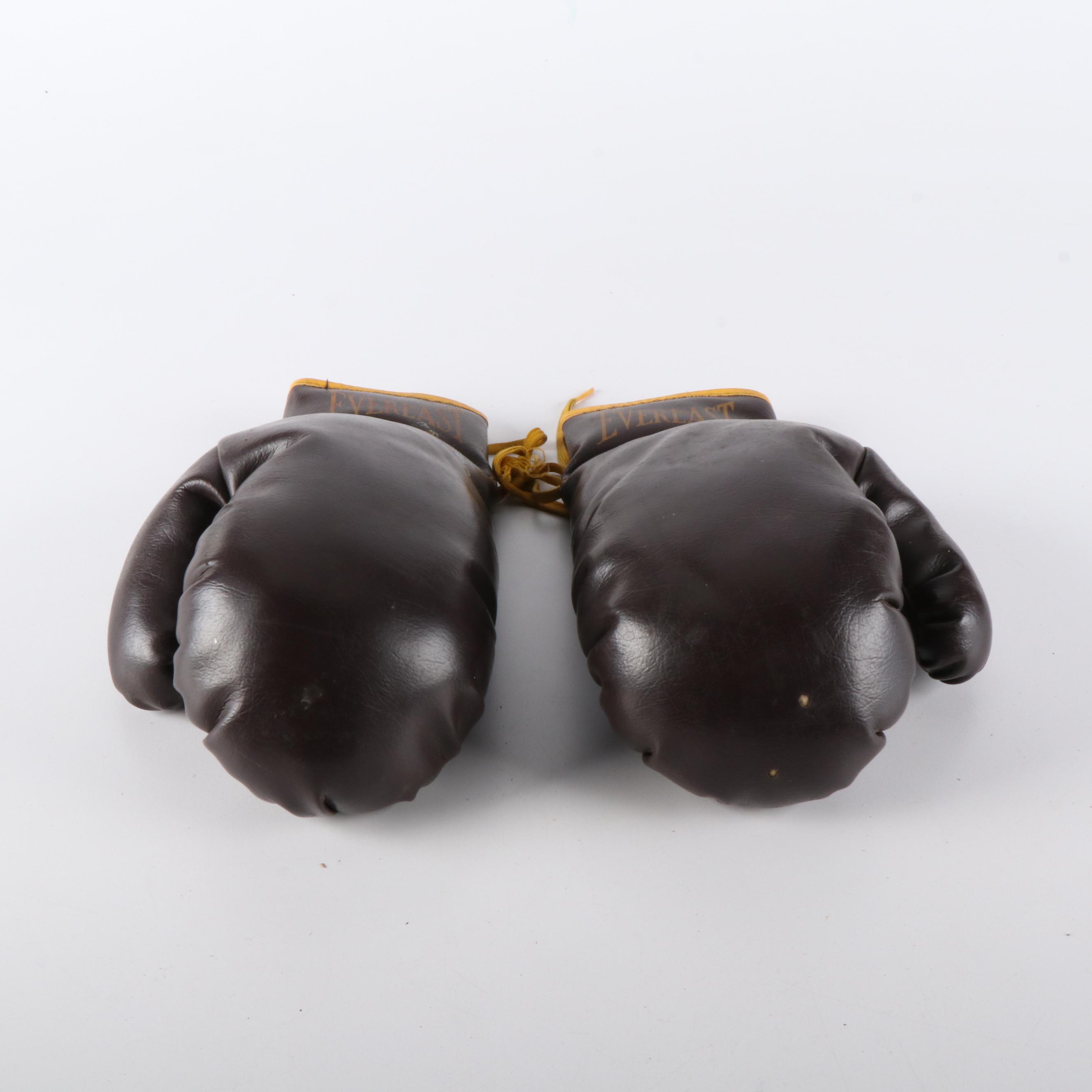 Leather  Basketball with Everlast Boxing Gloves, Early to Mid-20th Century