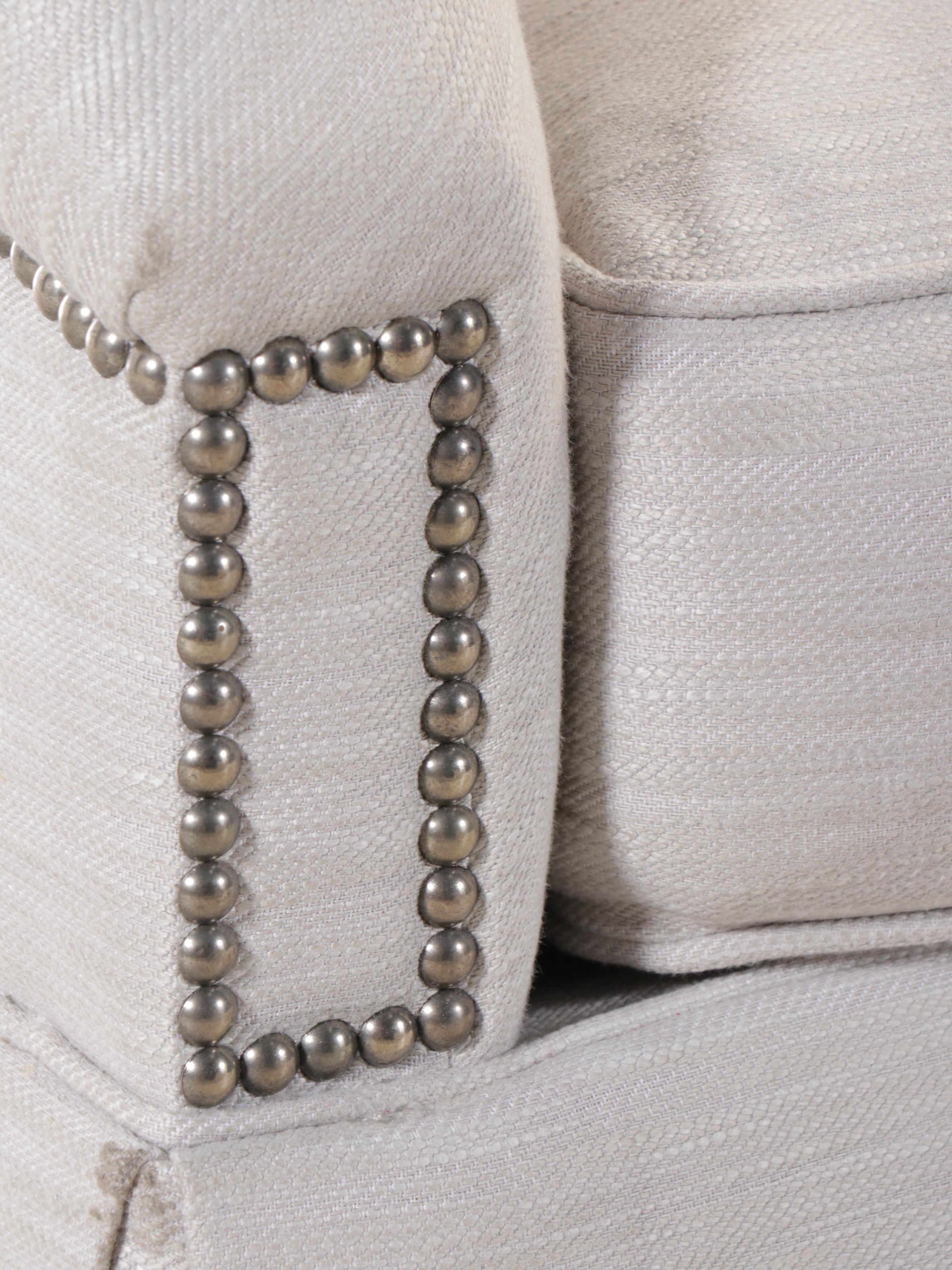 Pair of Hickory Chair Furniture Co. Upholstered Armchairs