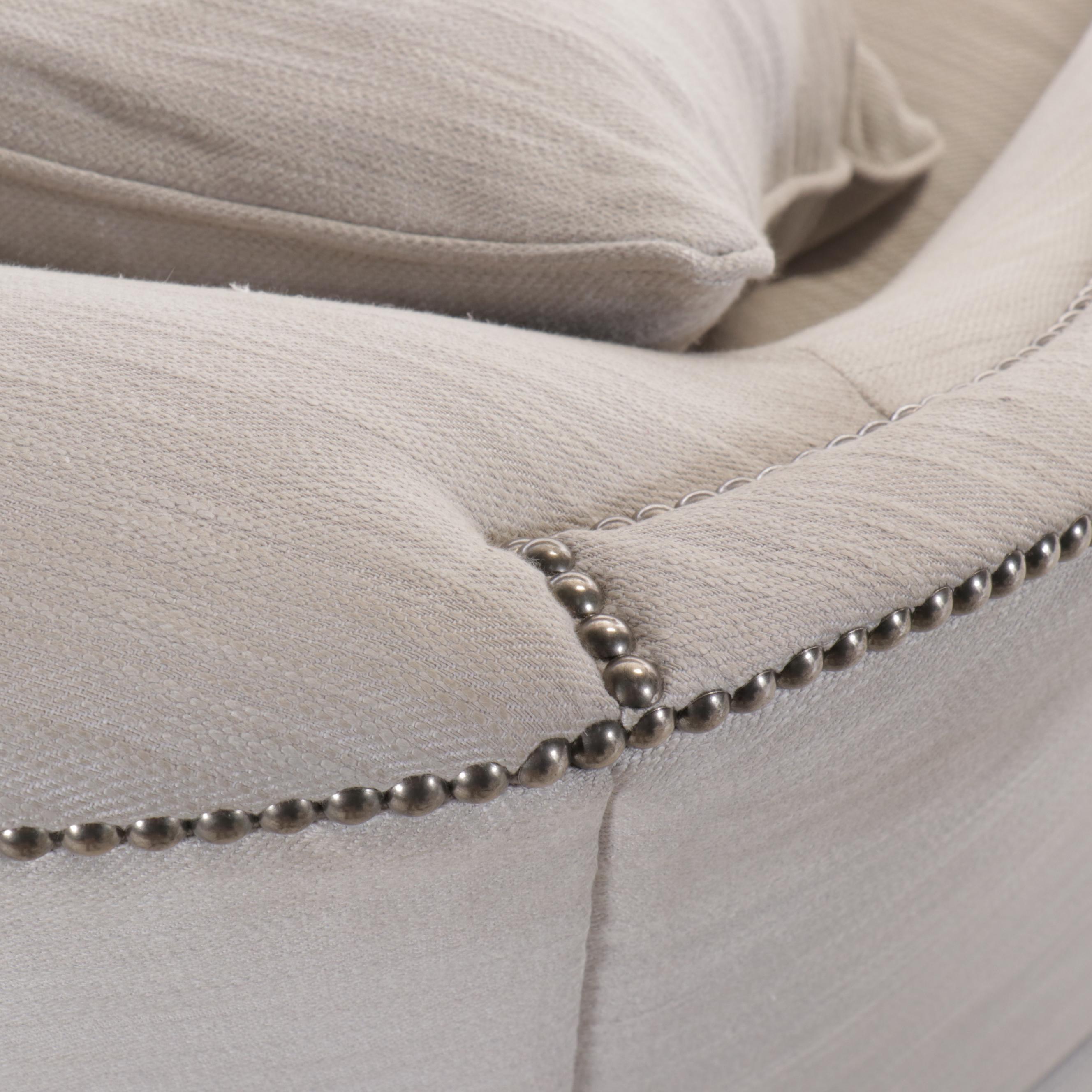 Pair of Hickory Chair Furniture Co. Upholstered Armchairs