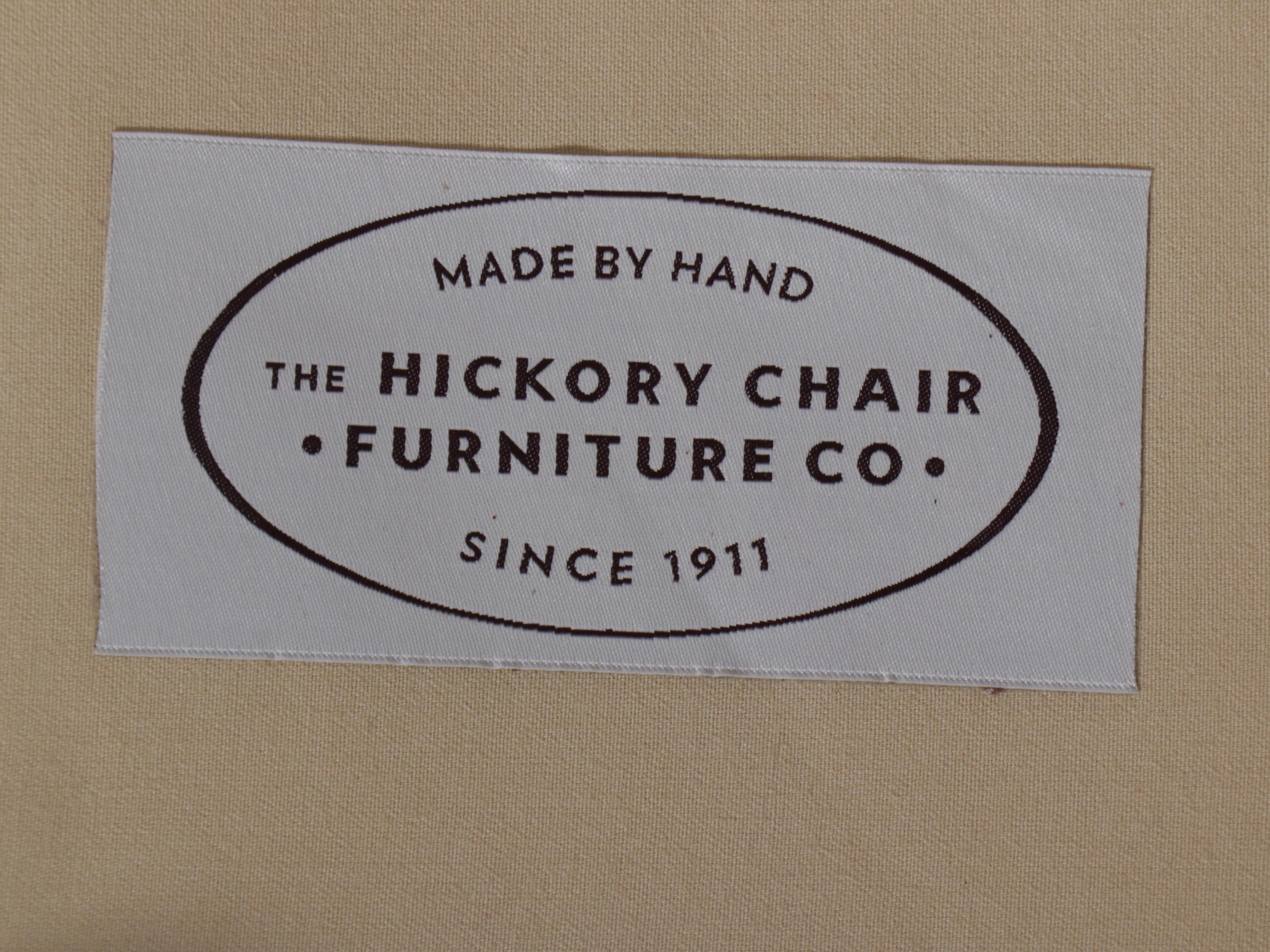 Pair of Hickory Chair Furniture Co. Upholstered Armchairs
