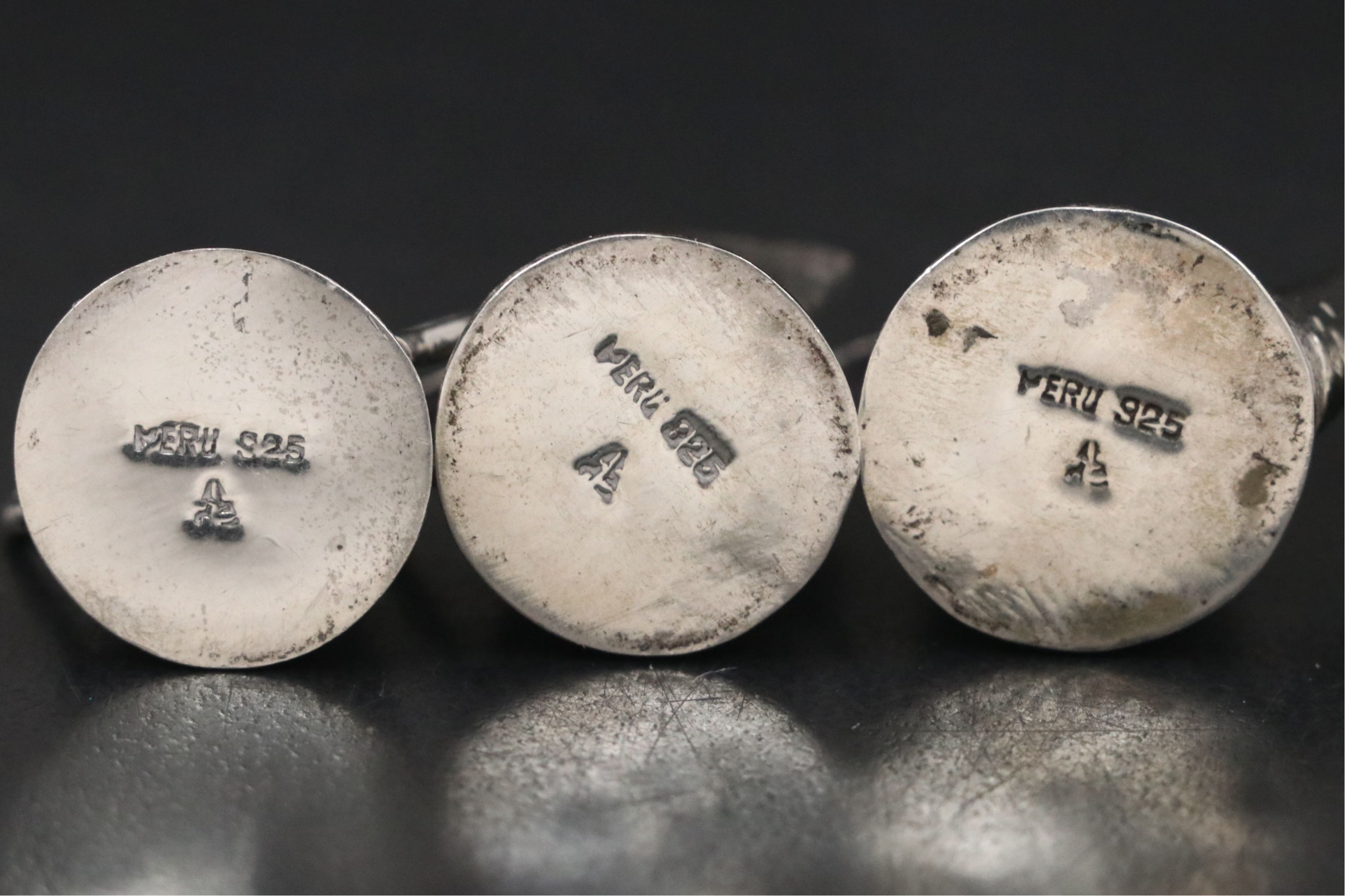 Peruvian Sterling Silver Miniature Tea and Coffee Service, Mid/Late 20th Century