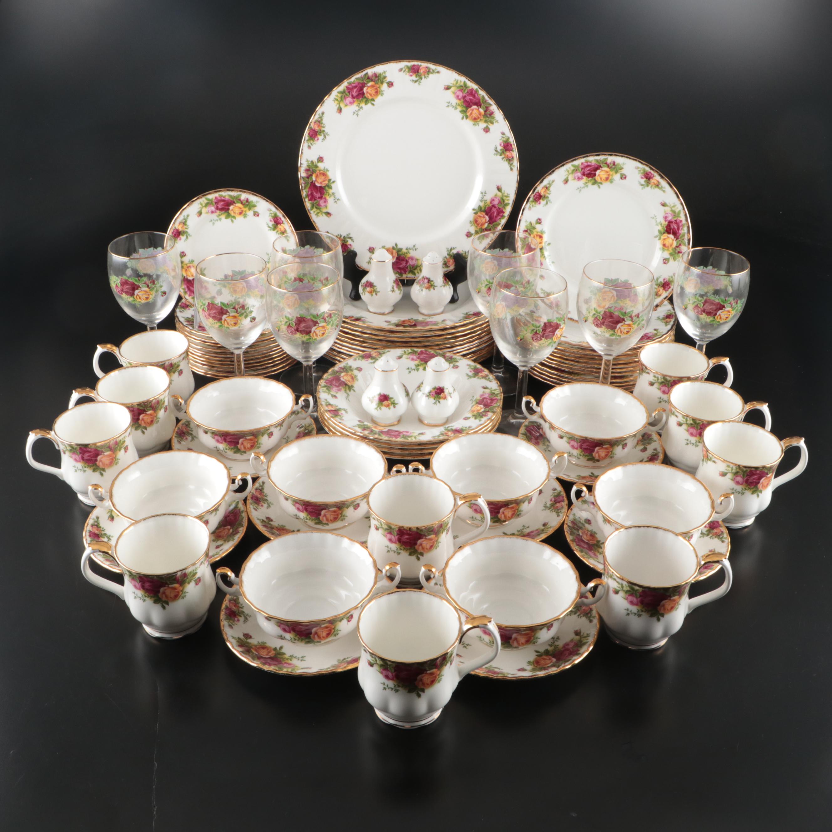 Royal Albert "Old Country Roses" Gilt Bone China Dinnerware