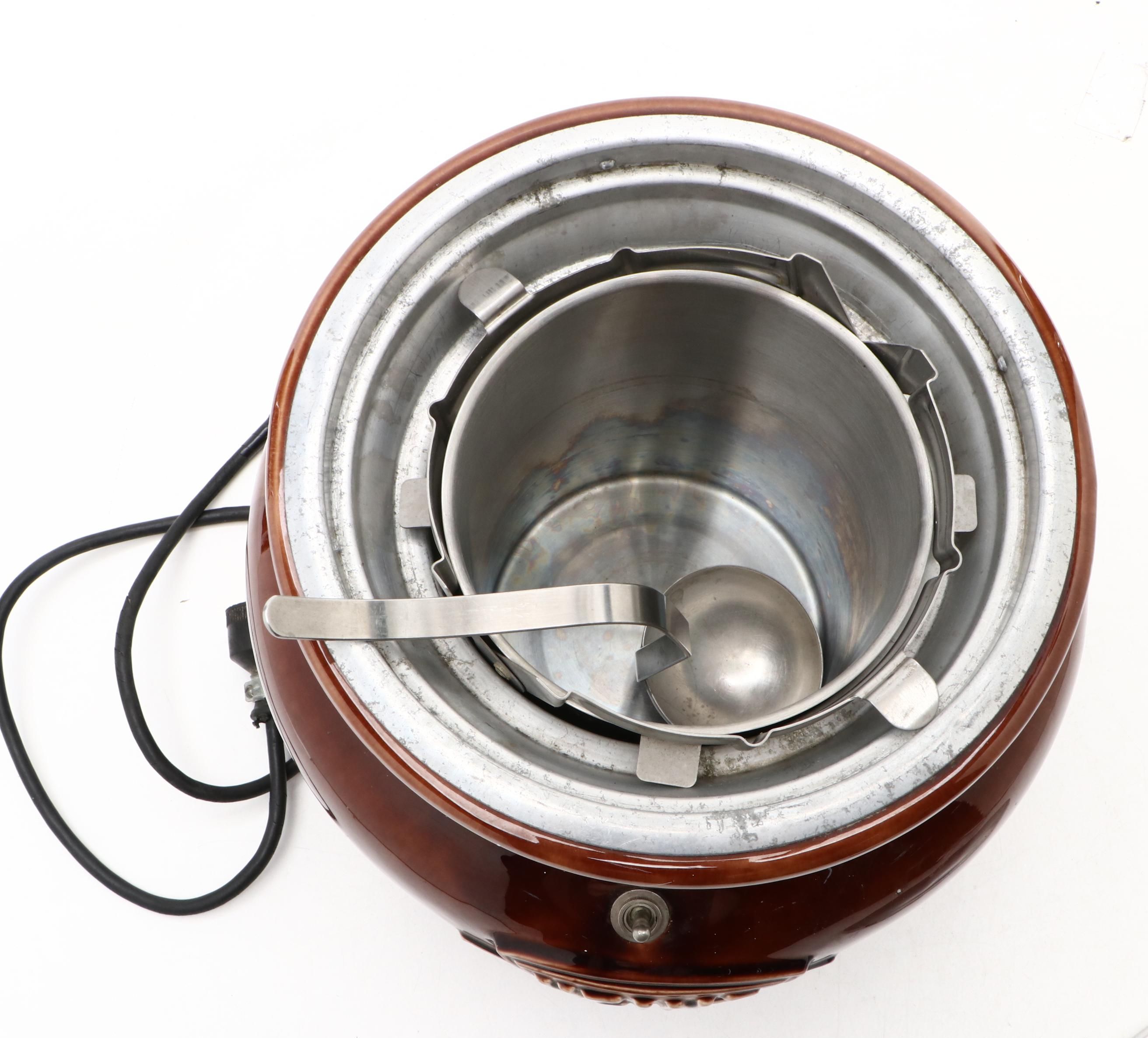 Vintage Heinz Ceramic and Metal Electric Baked Bean Pot, Mid to Late 20th C.