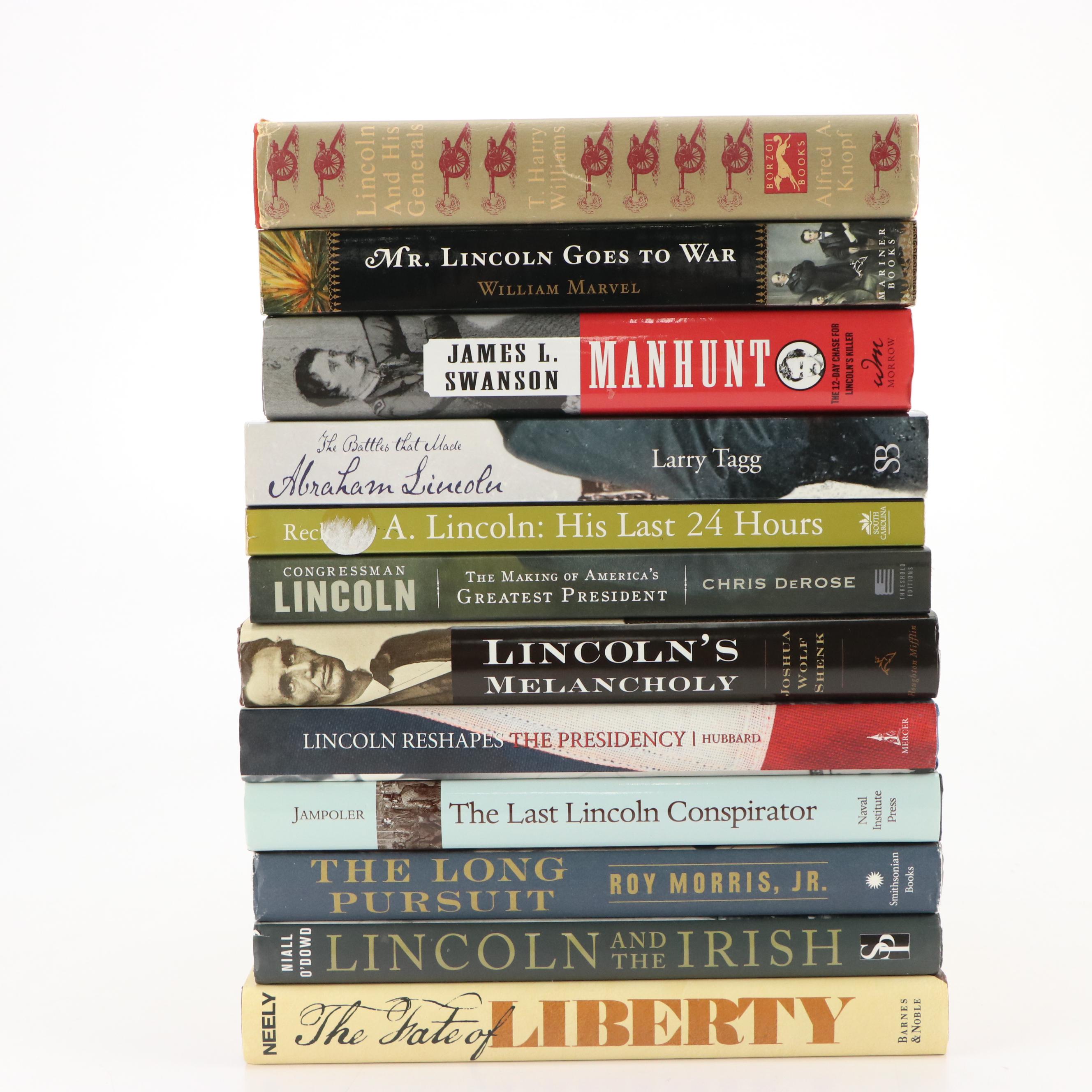 First Edition "The Long Pursuit" by Roy Morris Jr. and More Lincoln Books