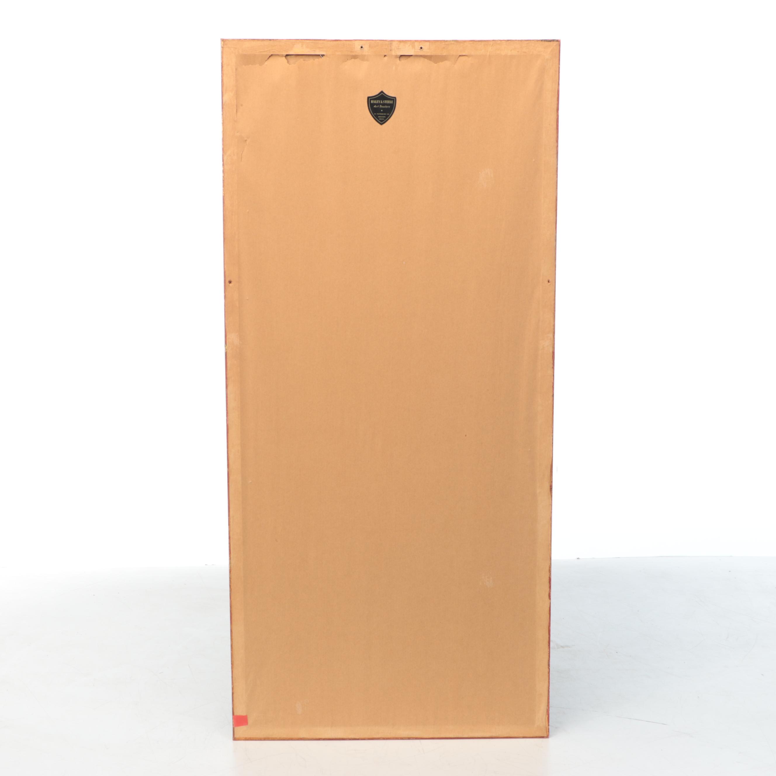 Antique Chinese Qing Dynasty Huaniaohua Painting on Silk