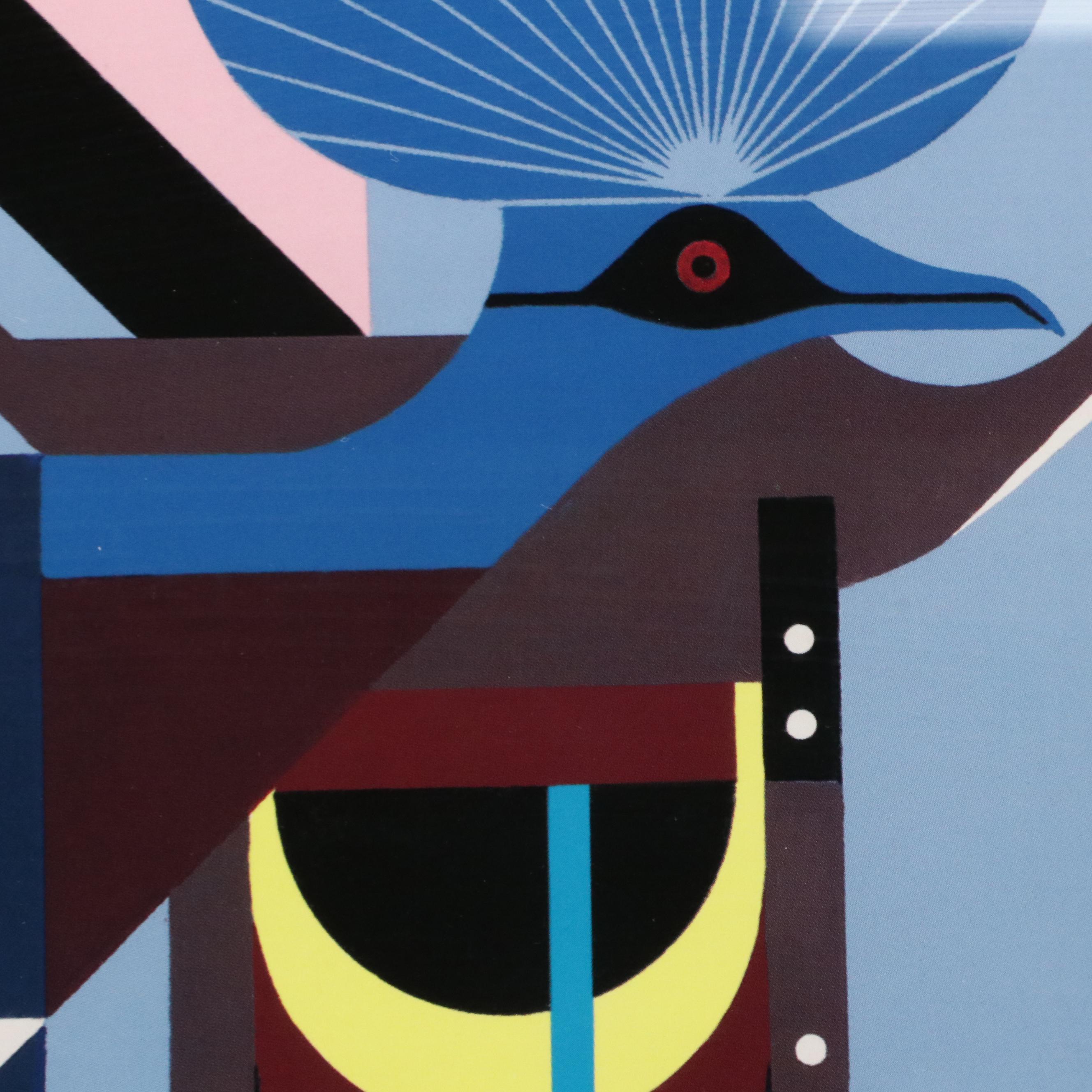 Charley Harper Offset Lithograph "Wings of the World," 1996