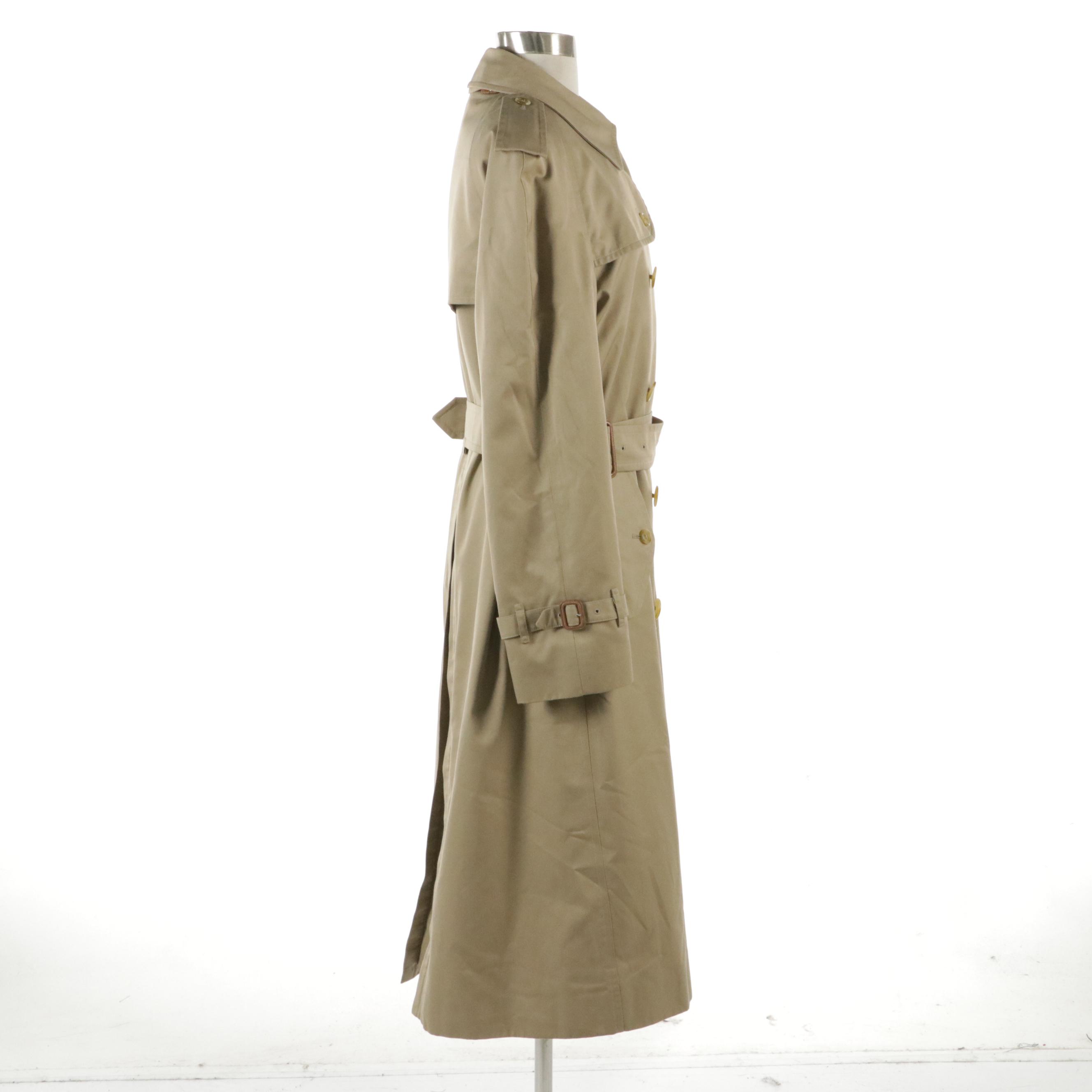 Burberrys Double-Breasted Gabardine Trenchcoat with Wool Liner