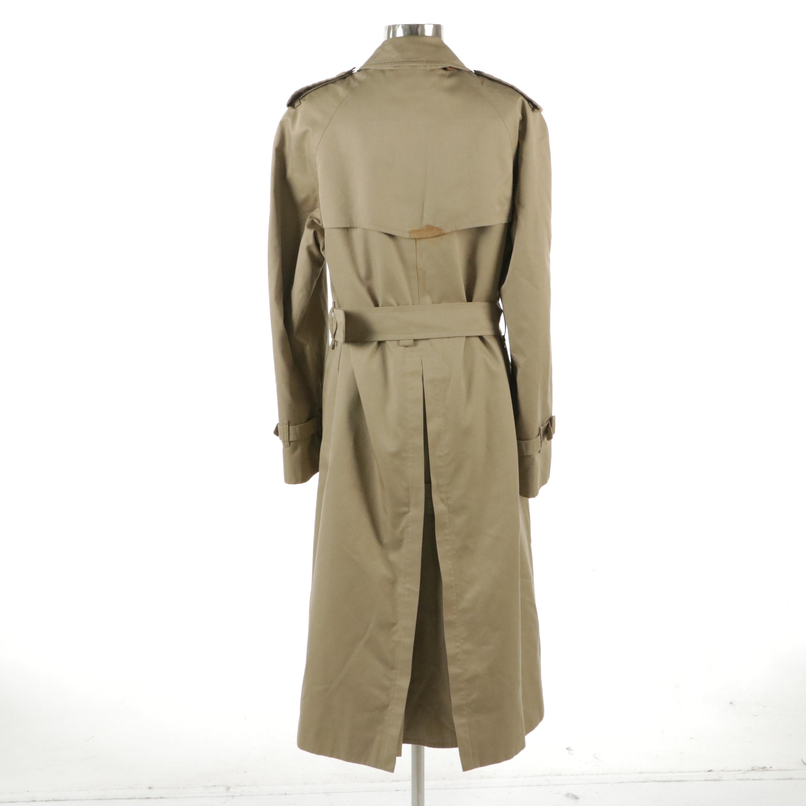 Burberrys Double-Breasted Gabardine Trenchcoat with Wool Liner