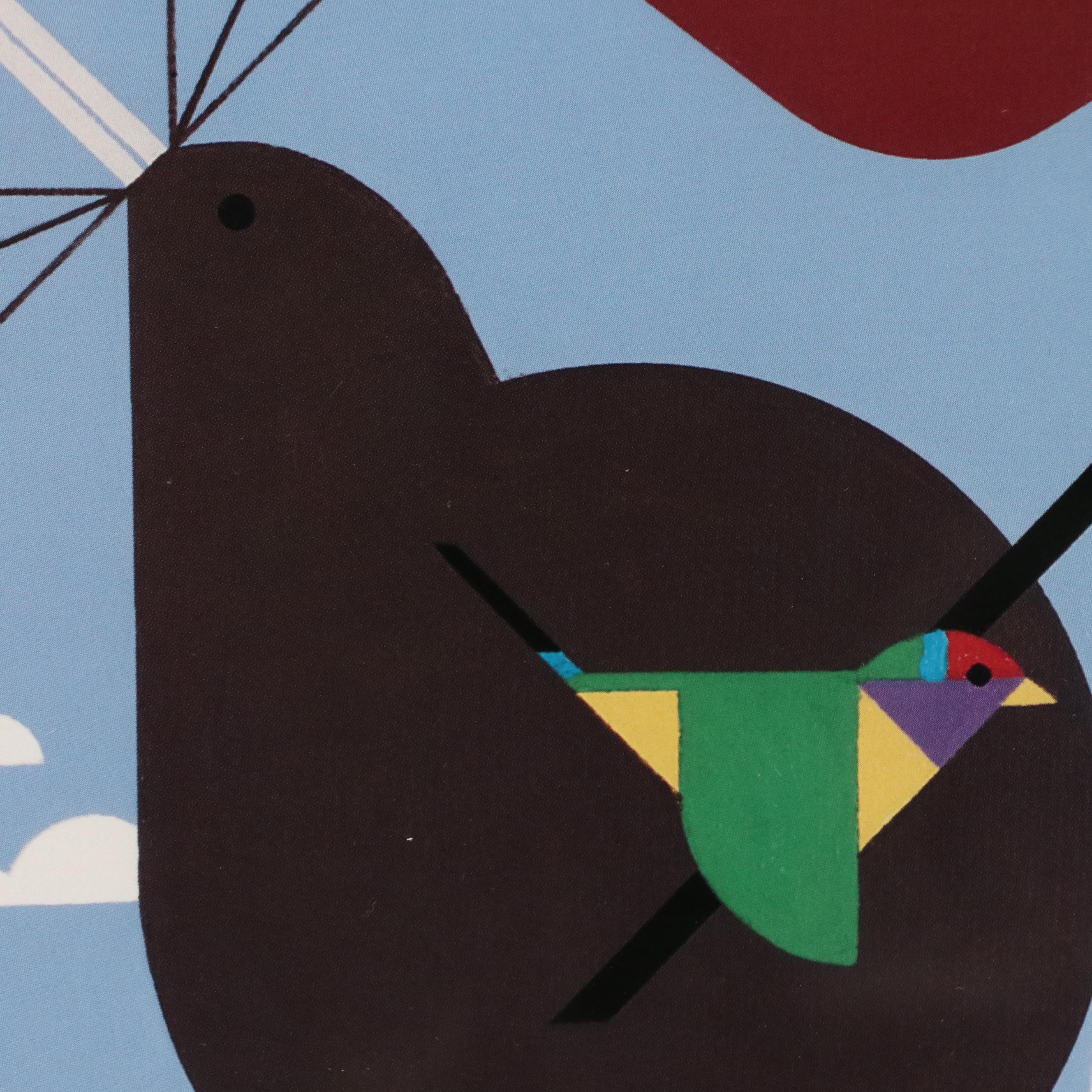 Charley Harper Offset Lithograph "Wings of the World," 1996