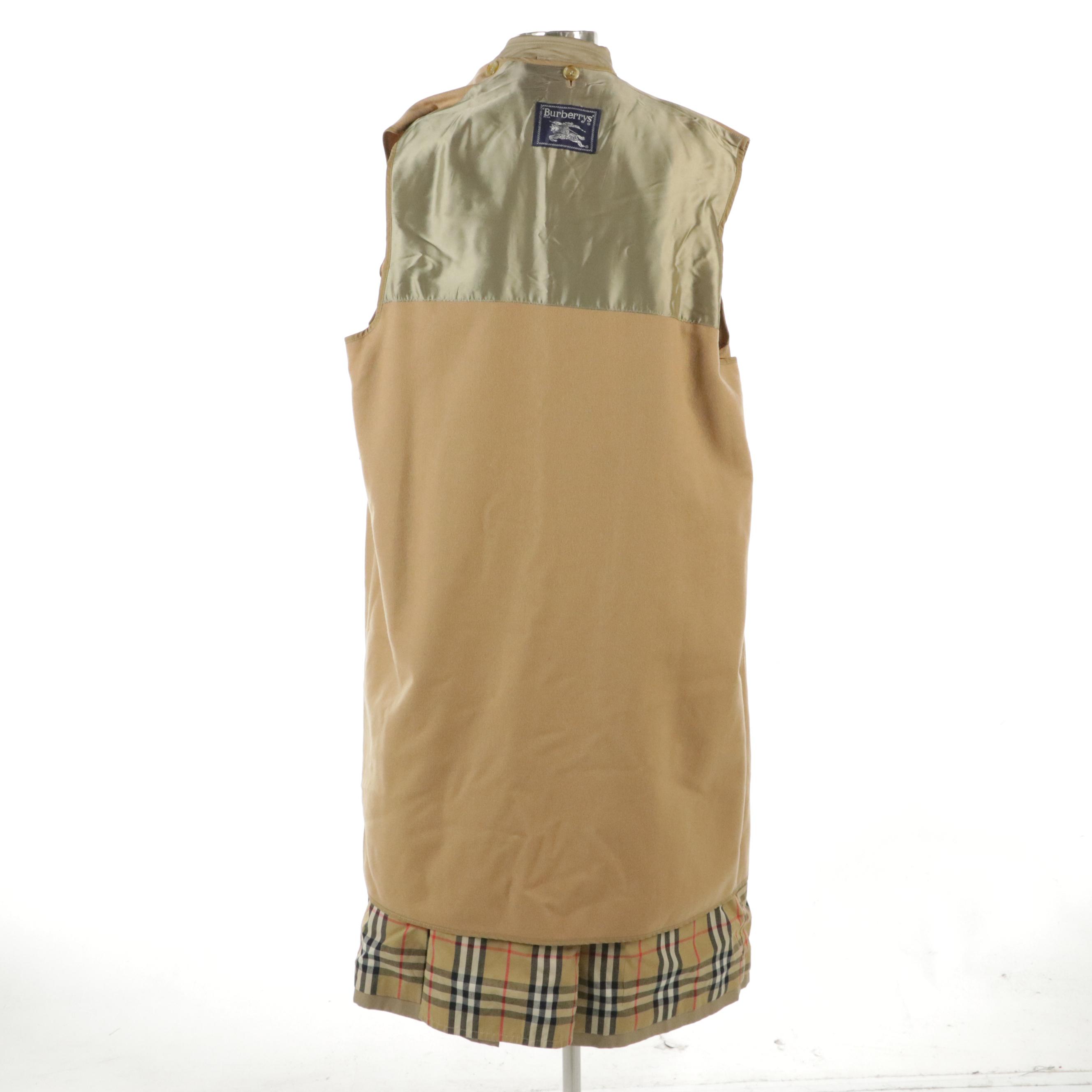 Burberrys Double-Breasted Gabardine Trenchcoat with Wool Liner