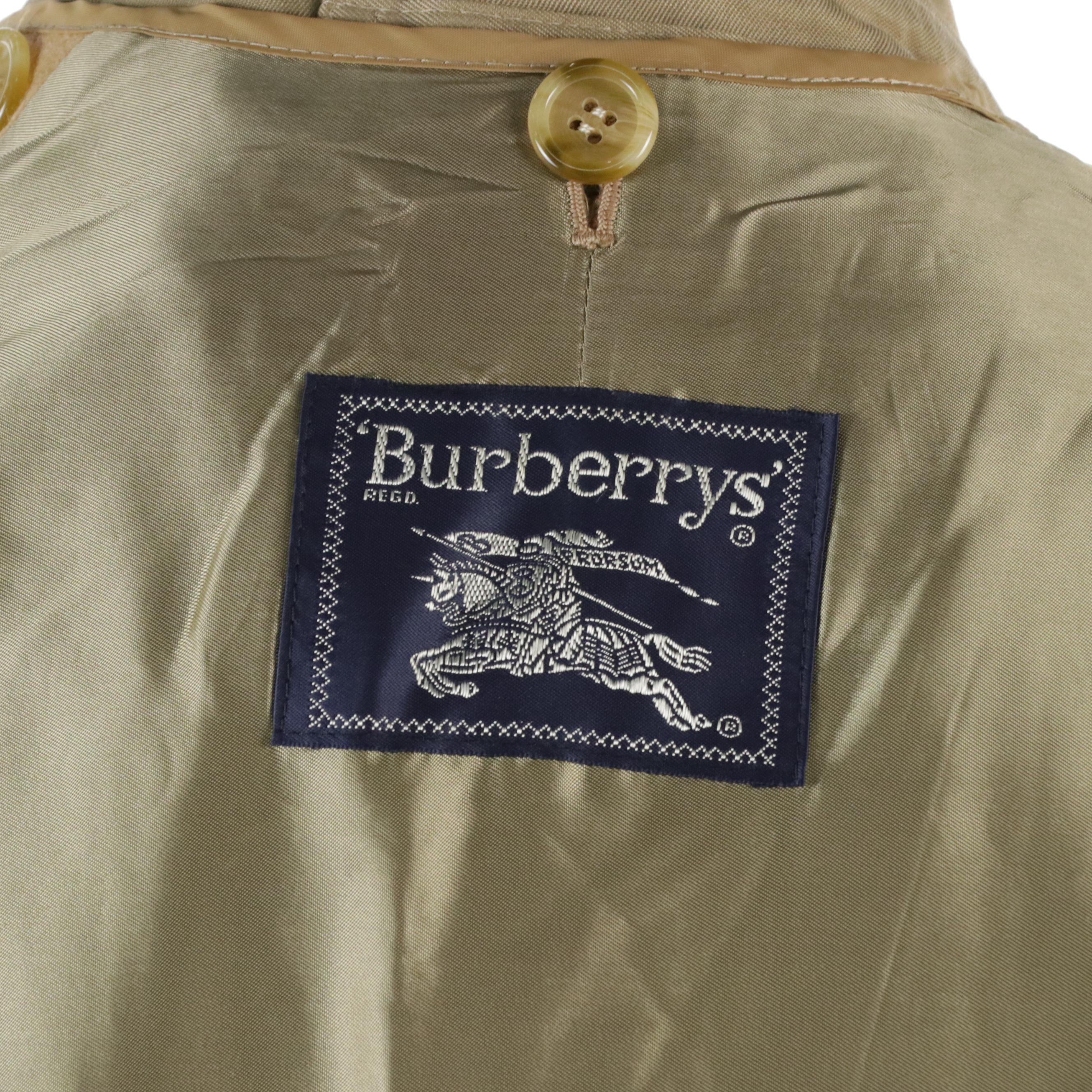 Burberrys Double-Breasted Gabardine Trenchcoat with Wool Liner