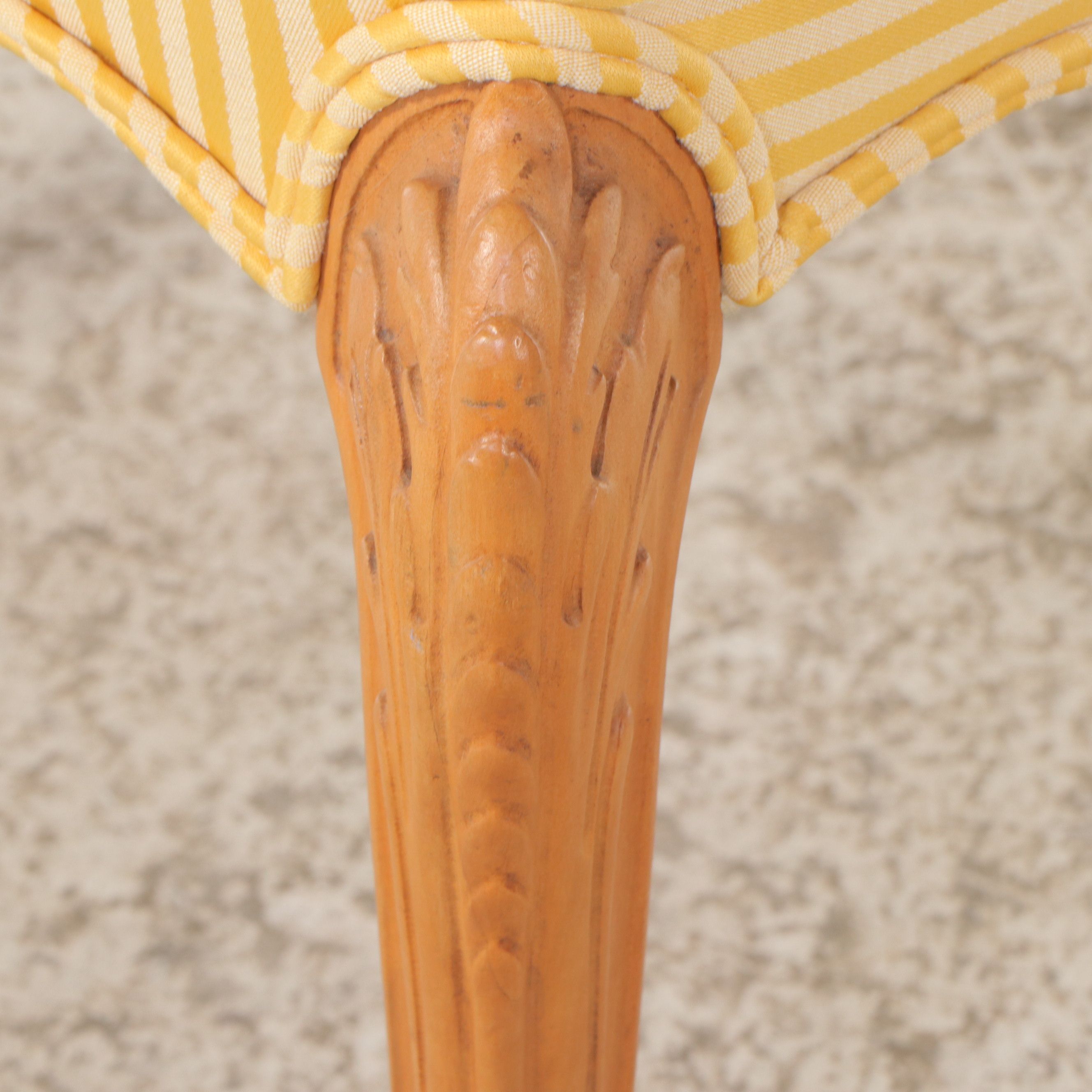 Louis XV Style Vanity Table with Upholstered Stool