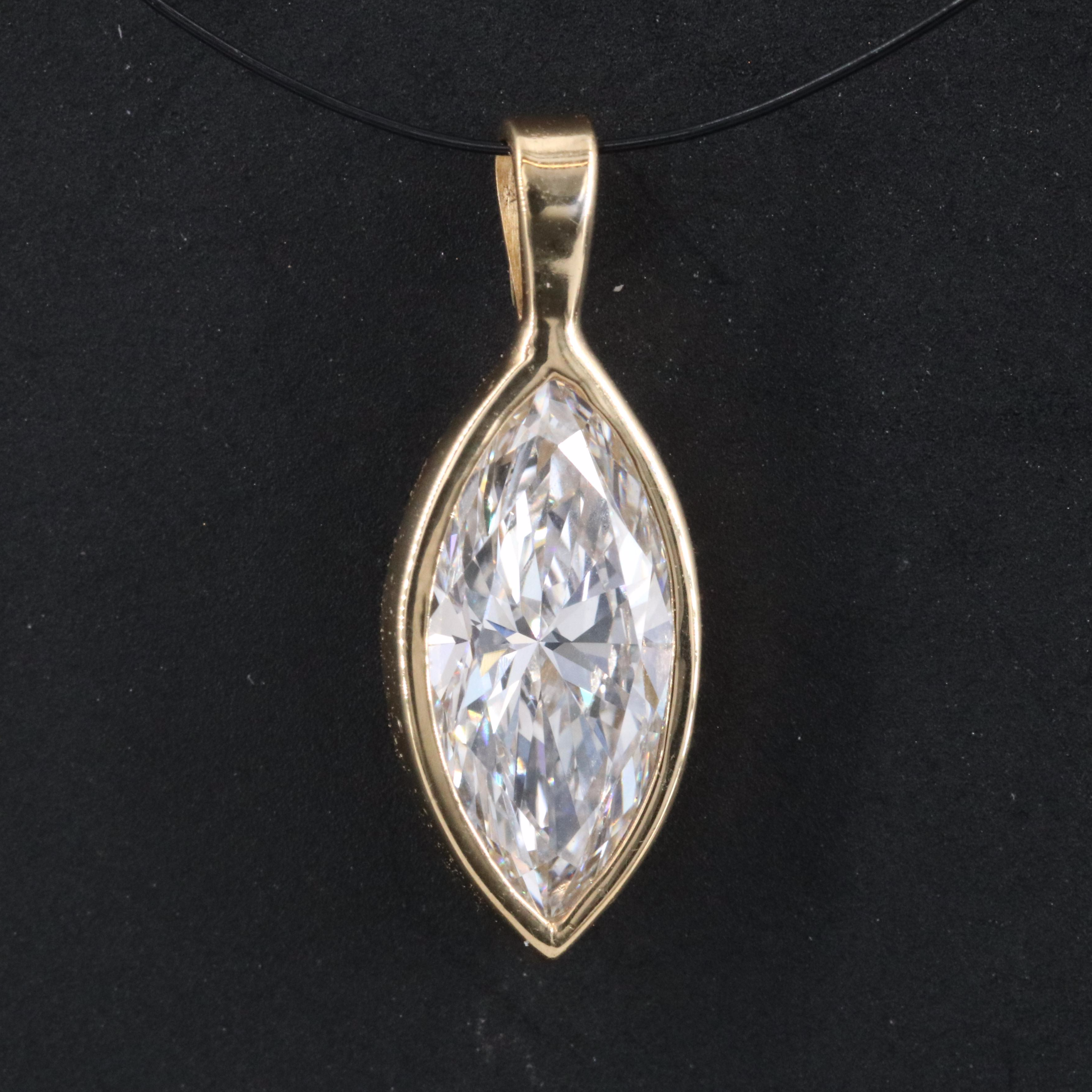 14K 2.06 CT Lab Grown Diamond Solitaire Pendant