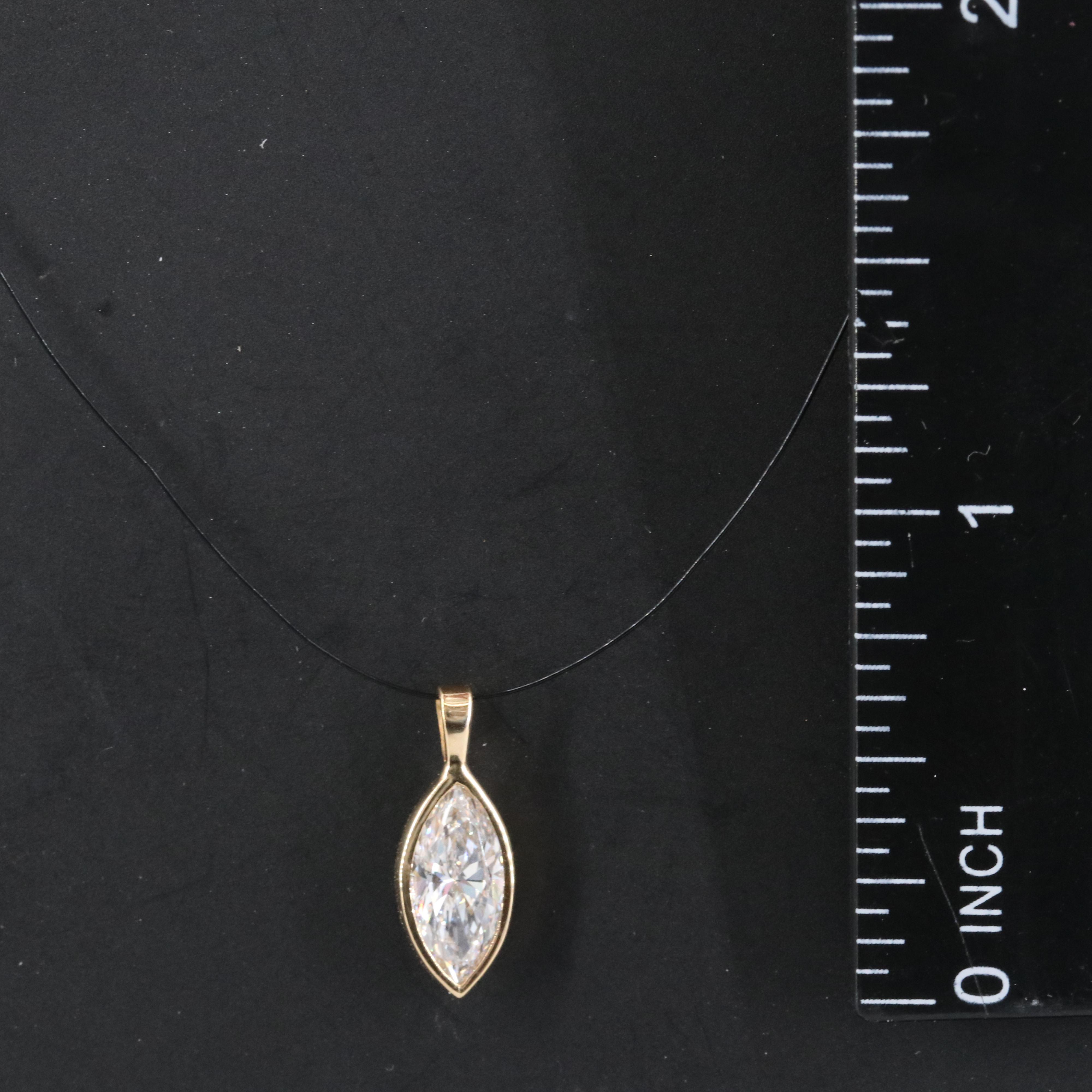14K 2.06 CT Lab Grown Diamond Solitaire Pendant