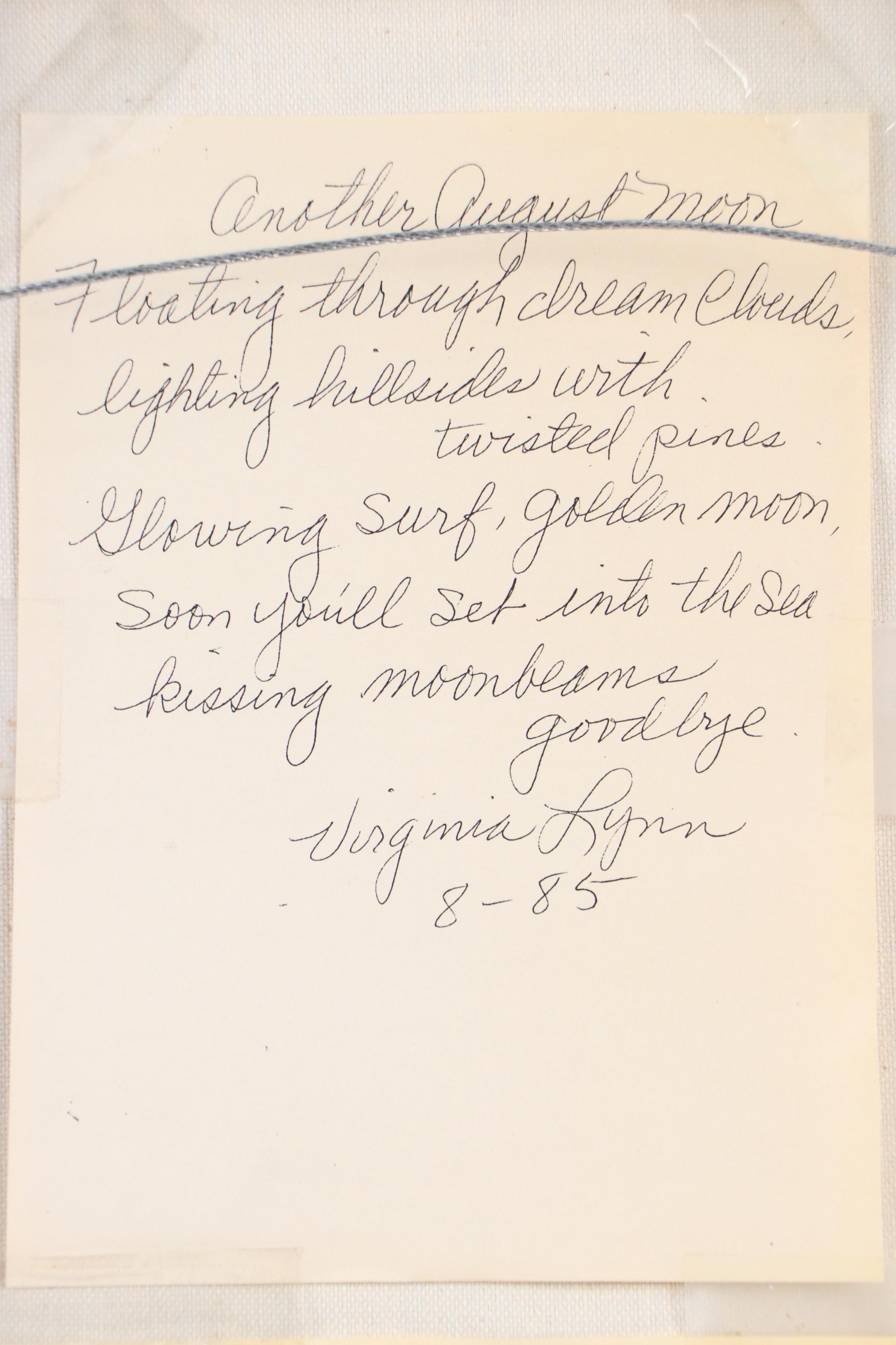 Virginia Lynn Offset Lithograph "Another August Moon," Circa 1985