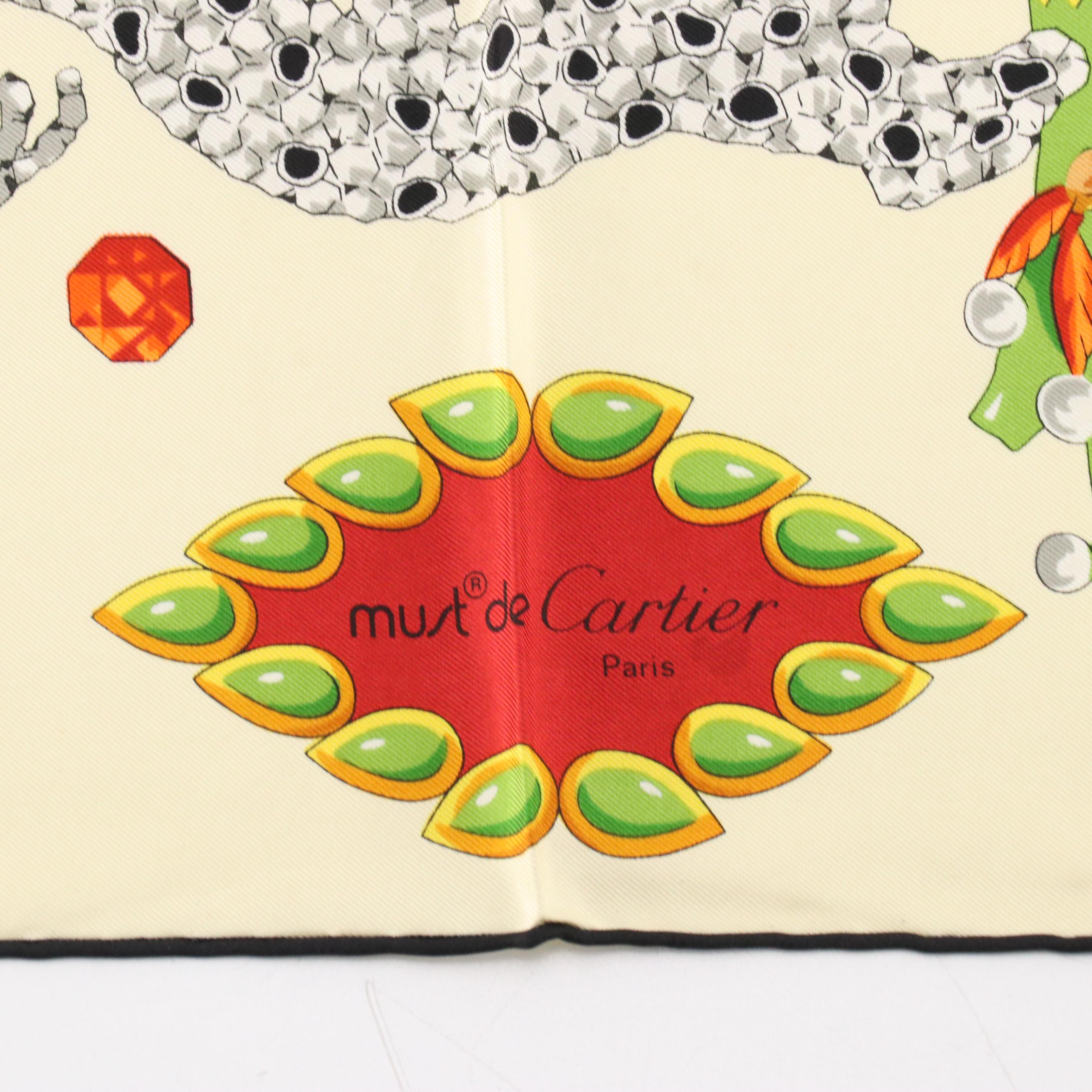 Cartier Must de Cartier Bijouterie Scarf 90 in Silk Twill