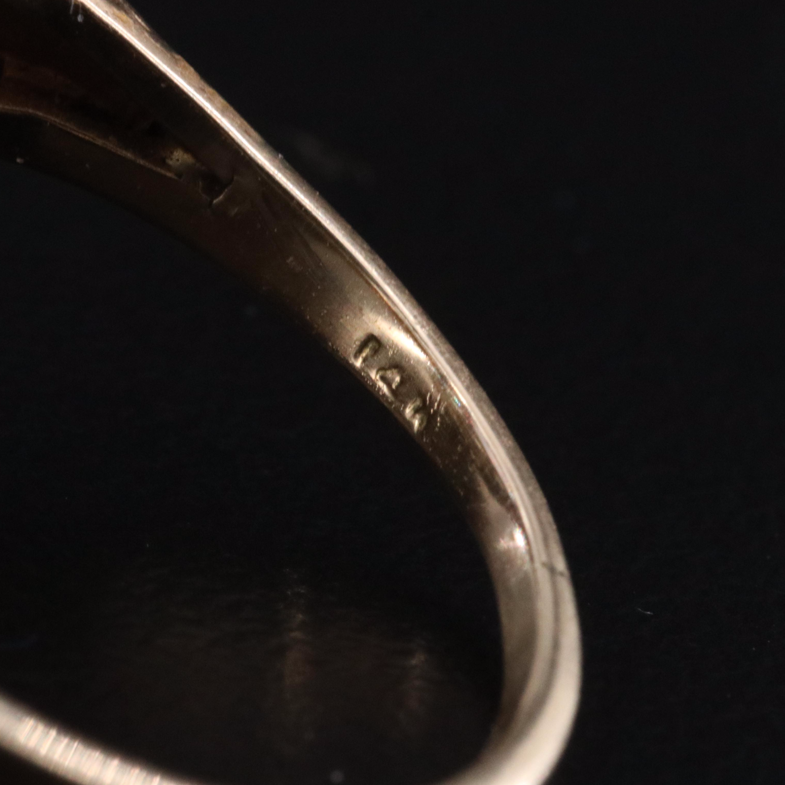 Antique 14K 4.80 CT Sapphire and 1.00 CTW Diamond Ring