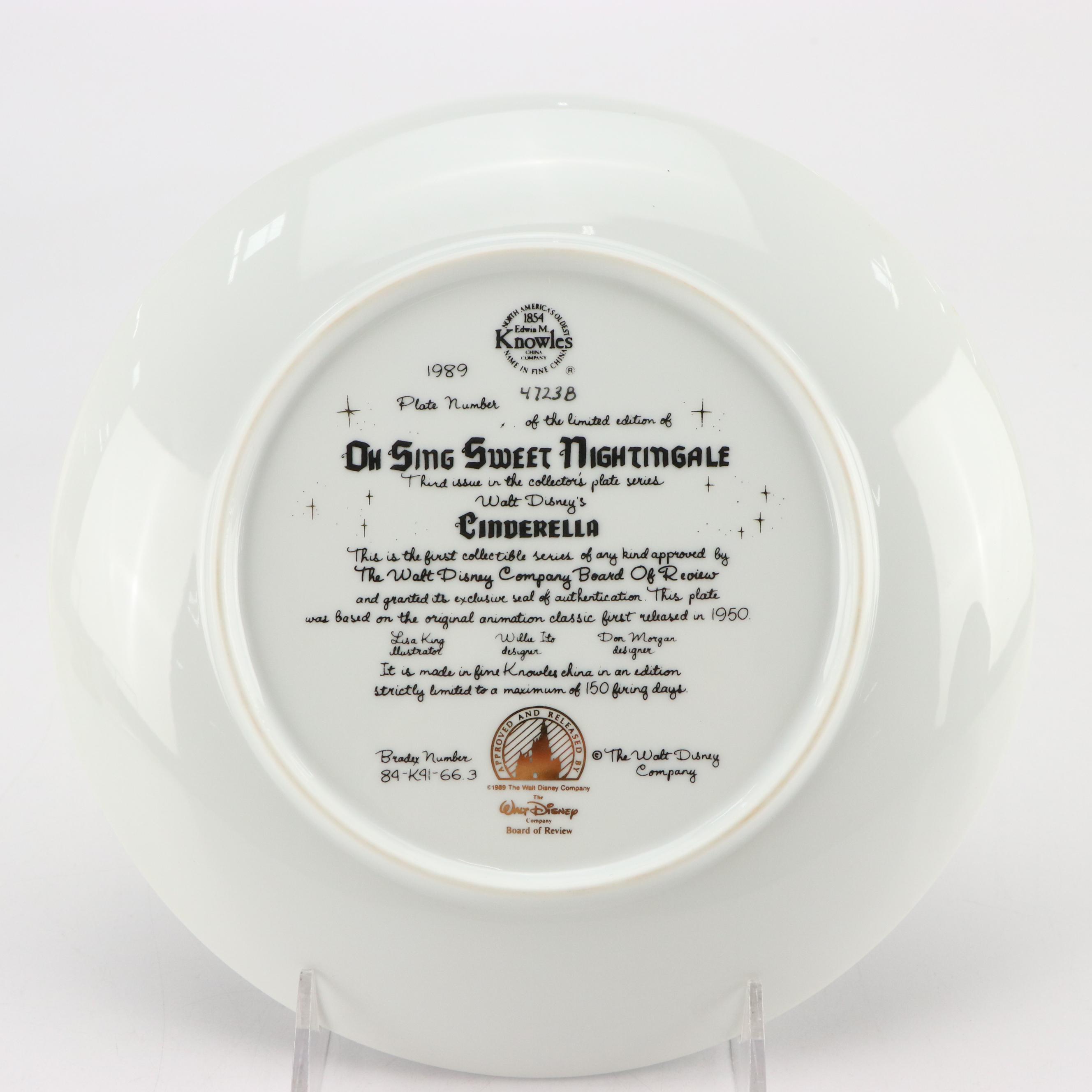 Walt Disney Edward M. Knowles Collector Plates with Cinderella and More