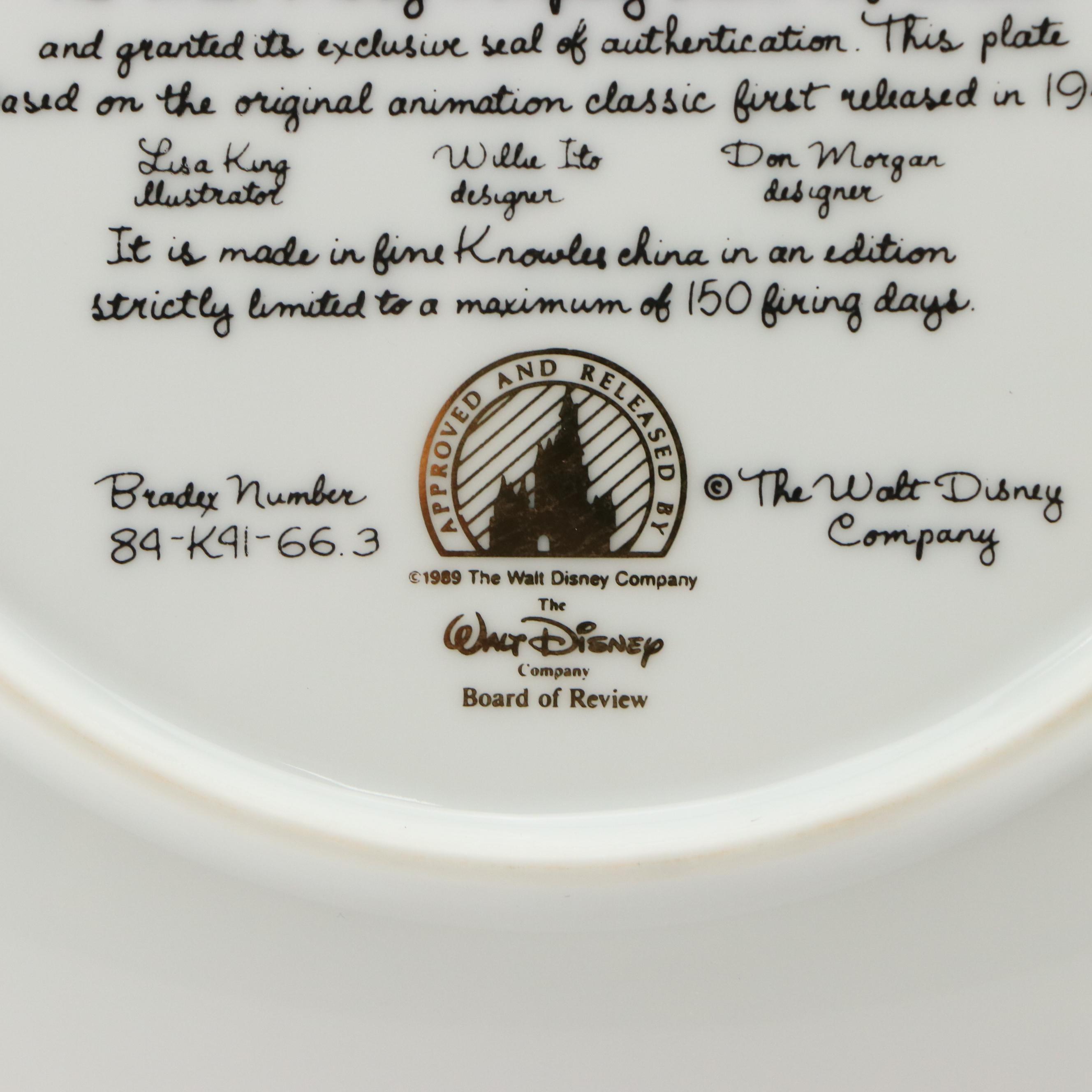 Walt Disney Edward M. Knowles Collector Plates with Cinderella and More