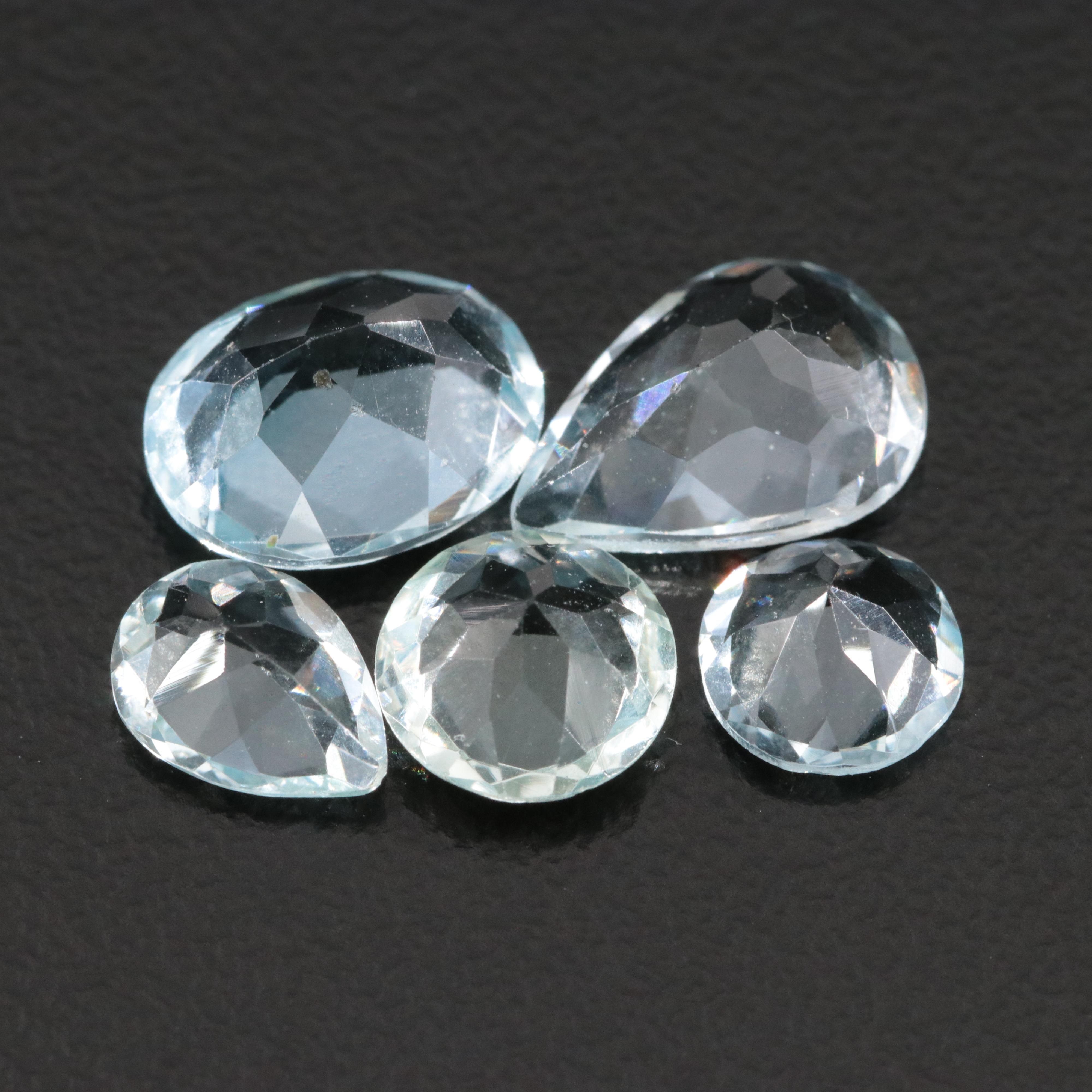 Loose 5.98 CTW Aquamarine and Topaz Lot