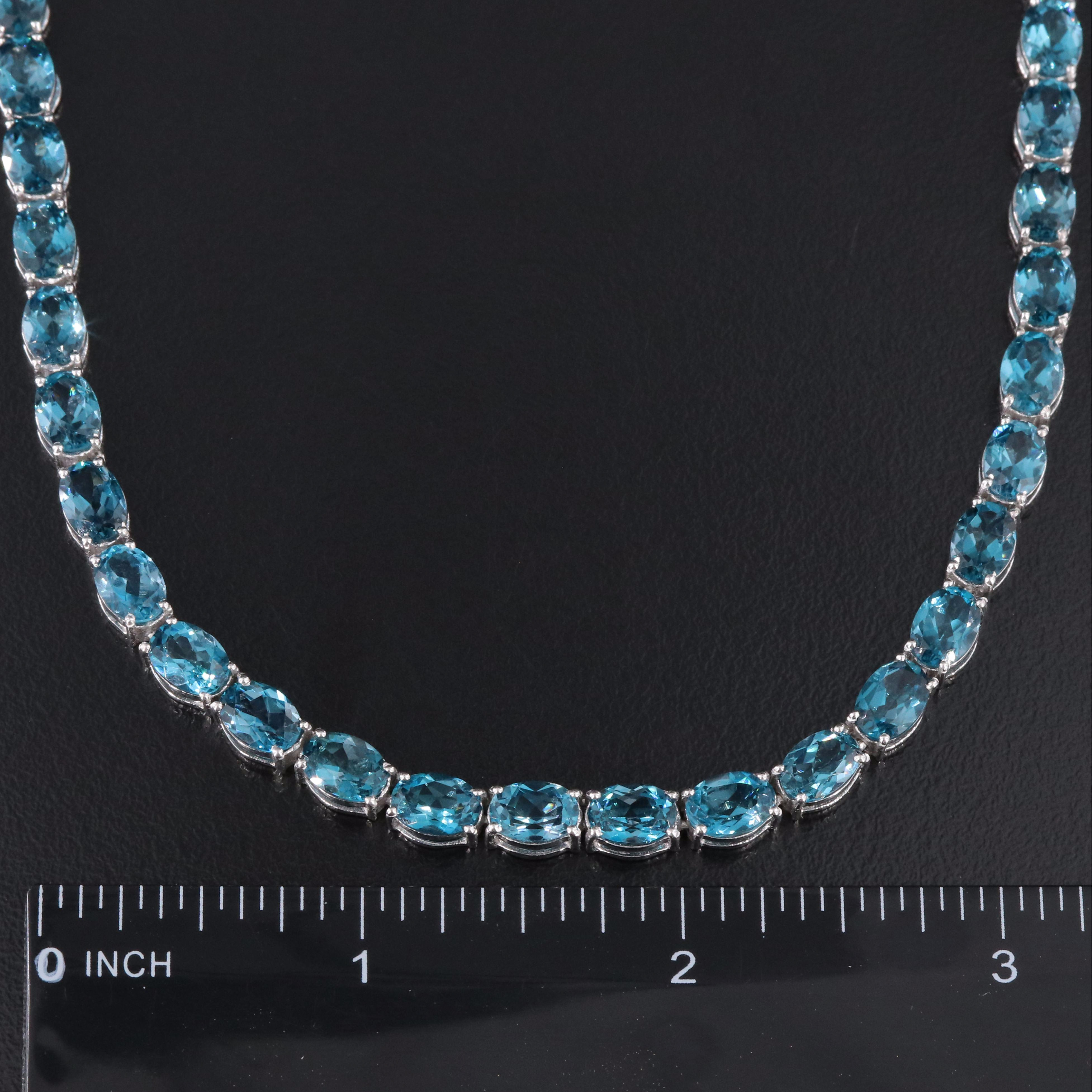 Sterling Topaz Riviera Necklace