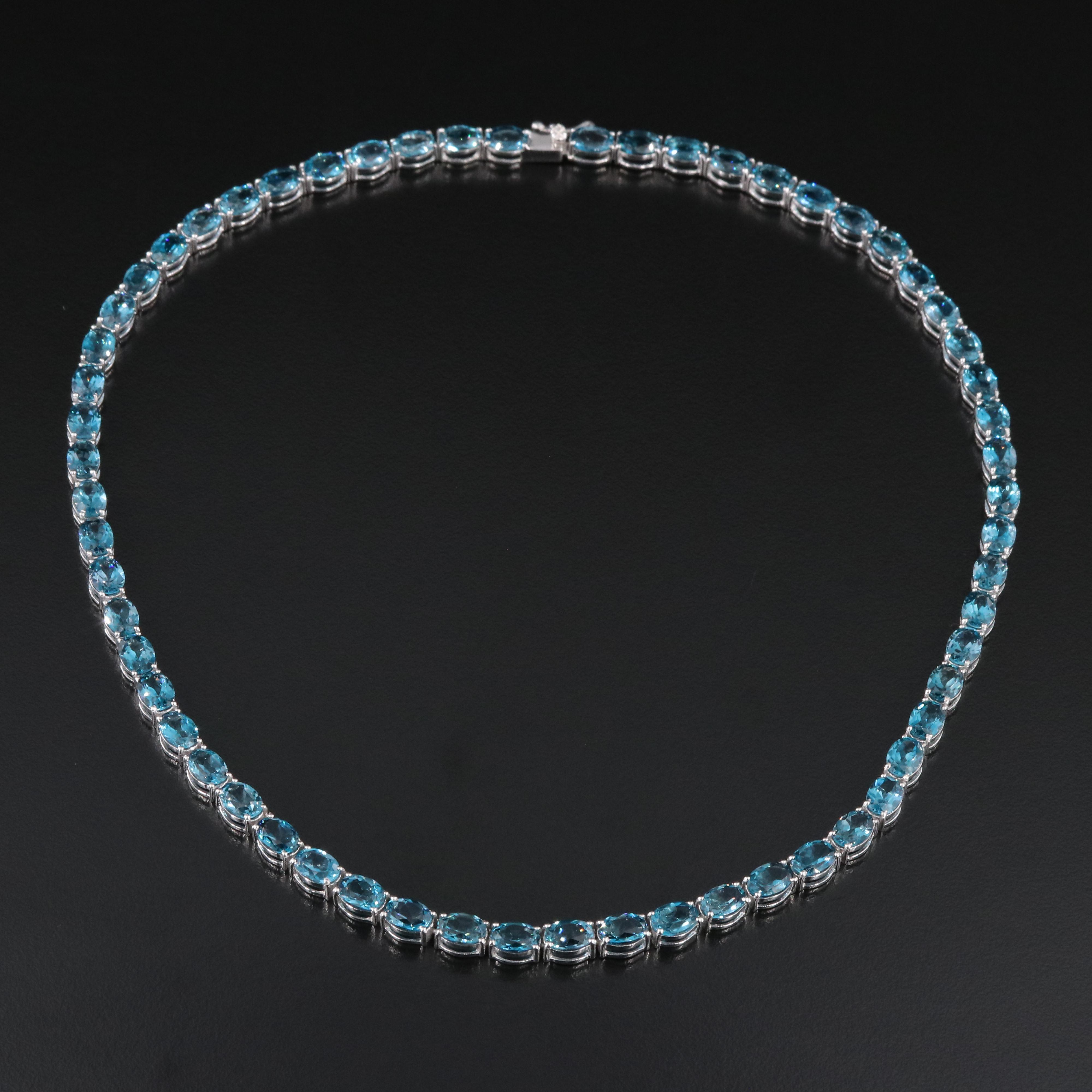 Sterling Topaz Riviera Necklace