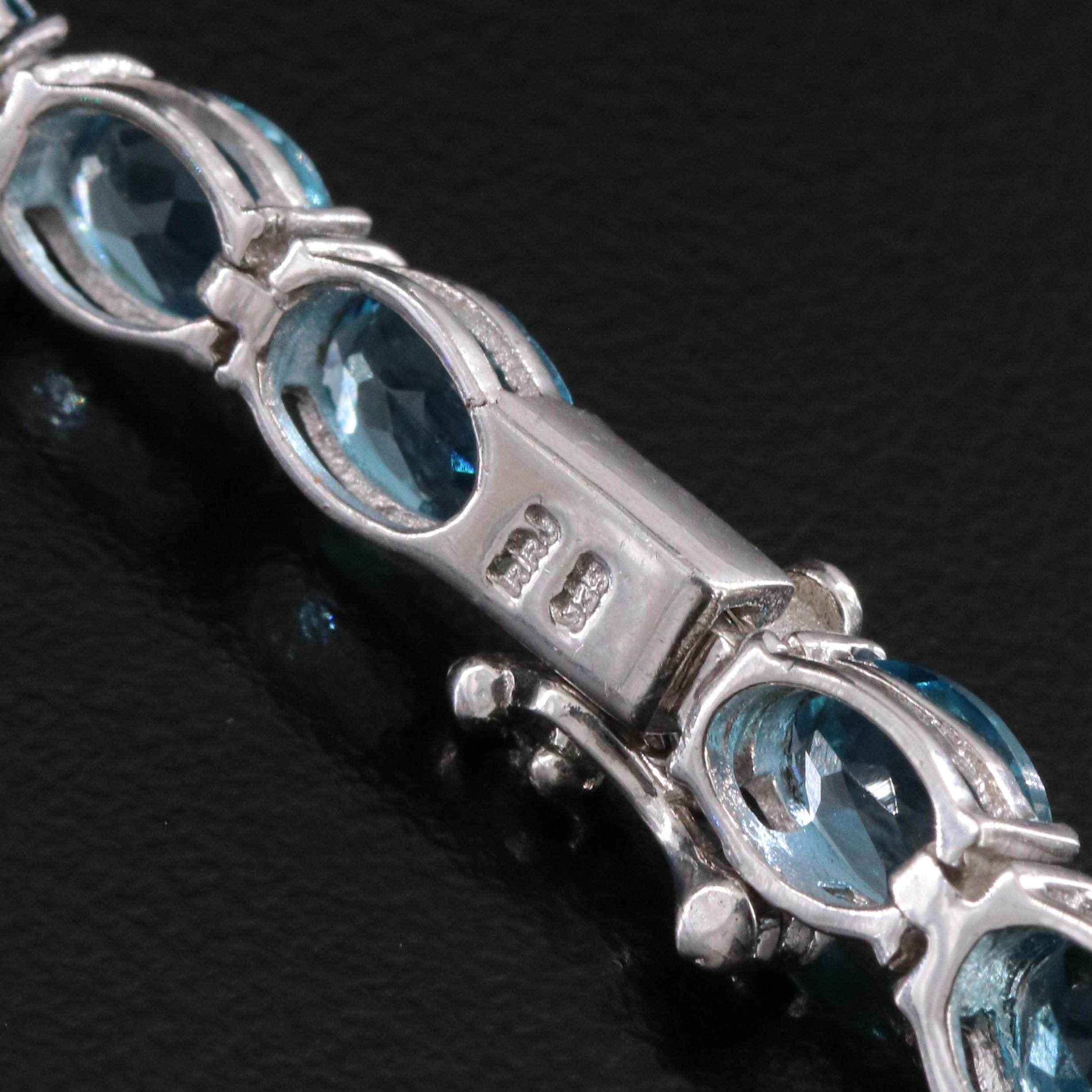 Sterling Topaz Riviera Necklace