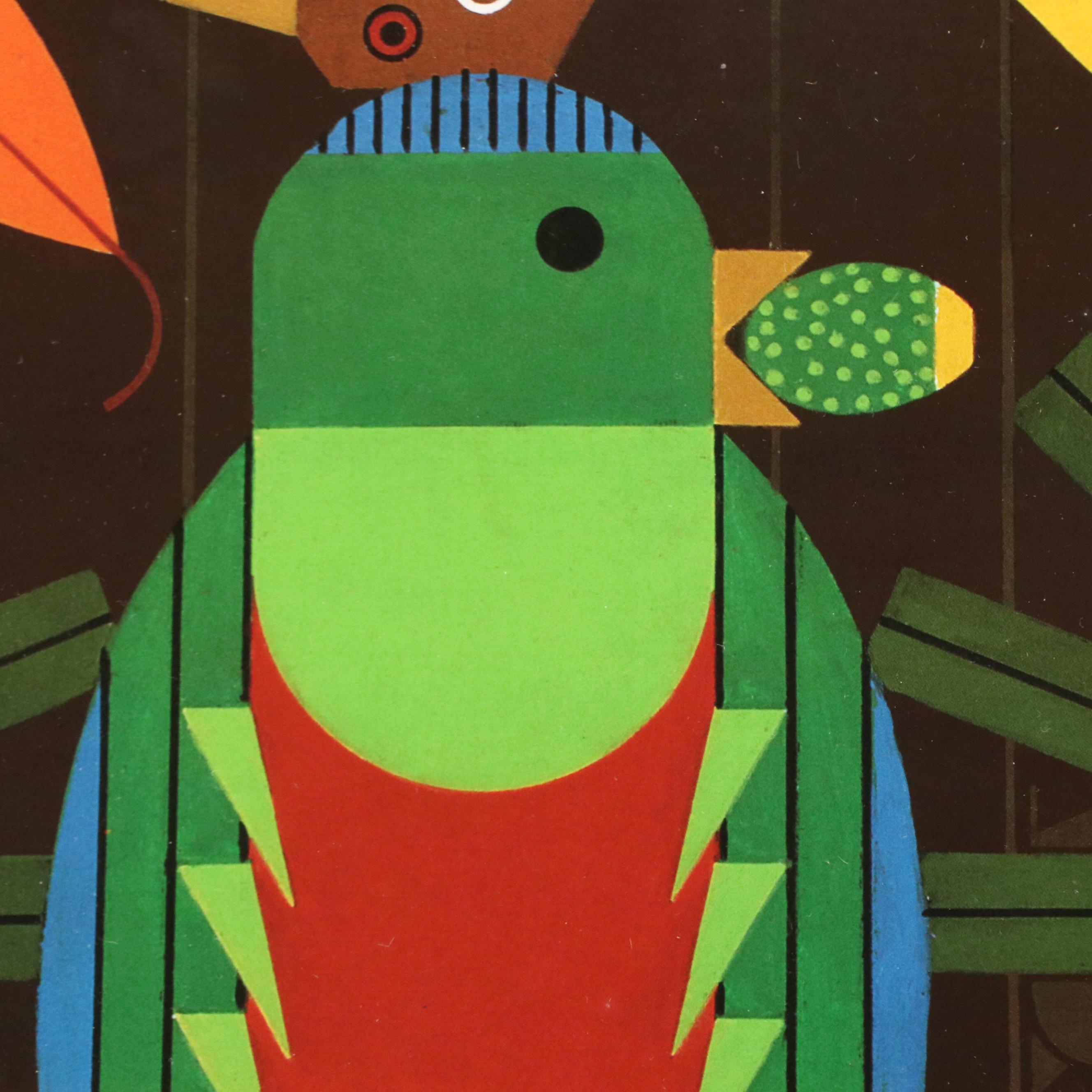 Offset Lithograph After Charley Harper "Monteverde, The Cloud Forest," 1999