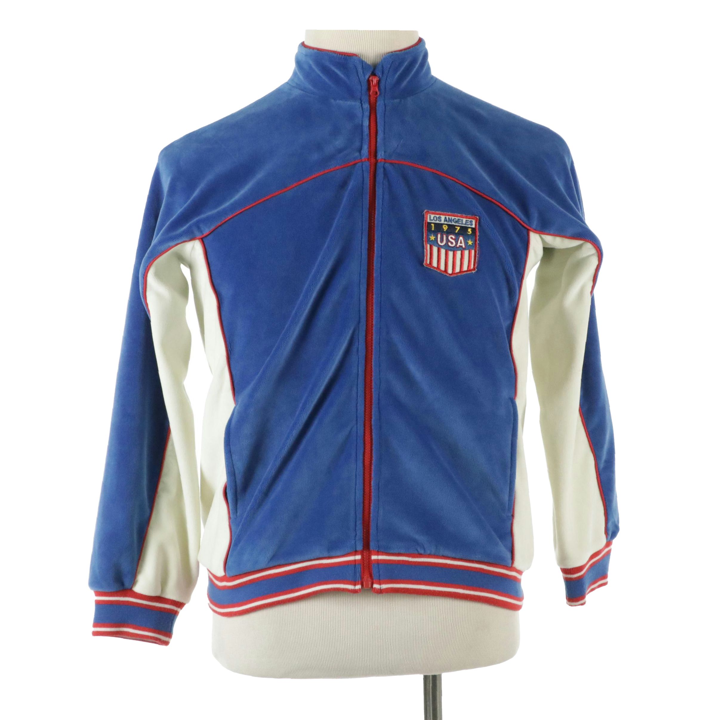 Markey's Bigfield Sportswear Fleece Los Angeles 1975 USA Patch Zip Jacket